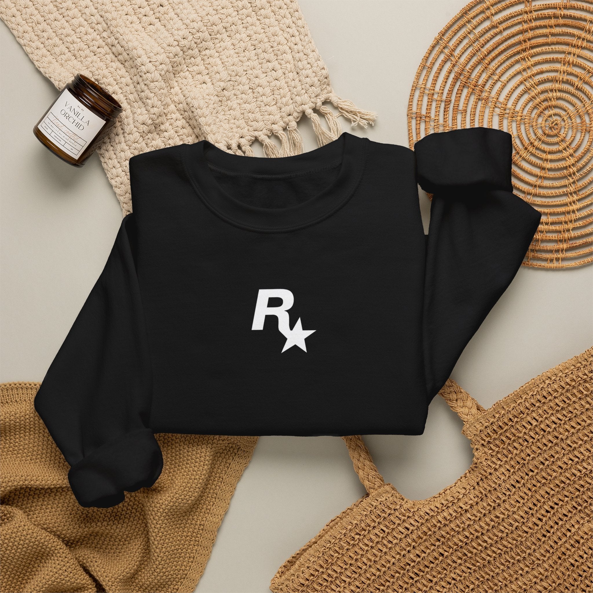 Black GTA VI Cover Crewneck Sweatshirt - GTA Accessories