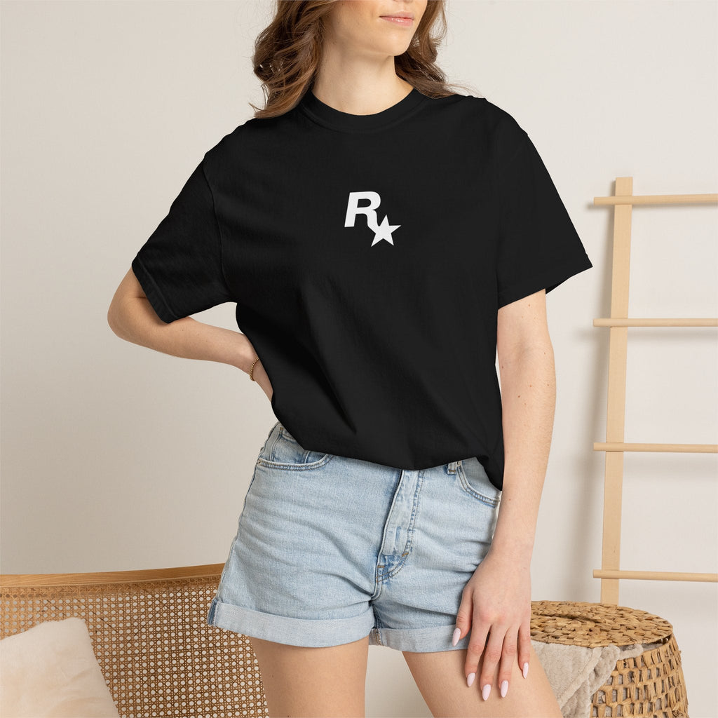 Black Rockstar + GTA VI Logo Shirt - GTA Accessories