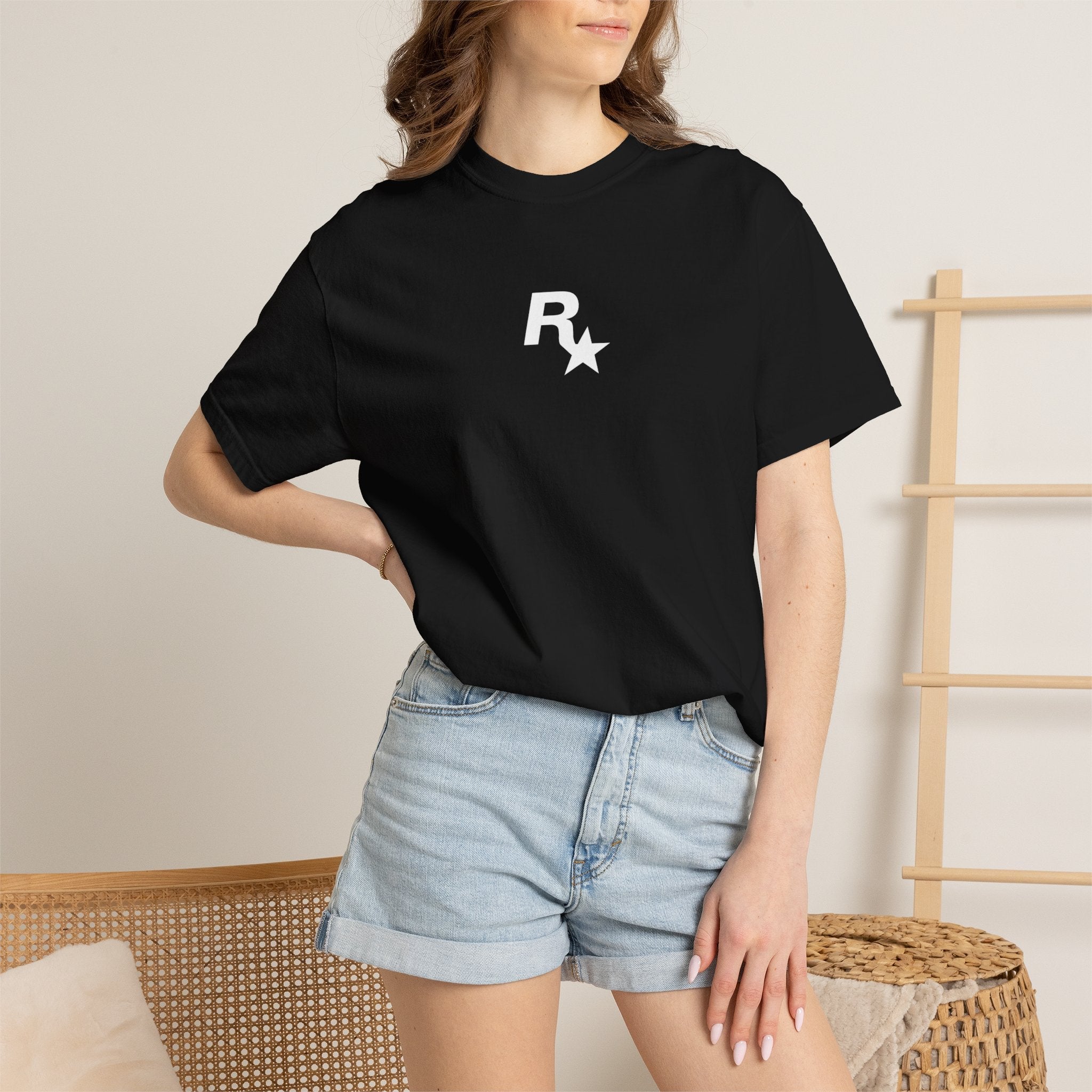 Black Rockstar + GTA VI Logo Shirt - GTA Accessories