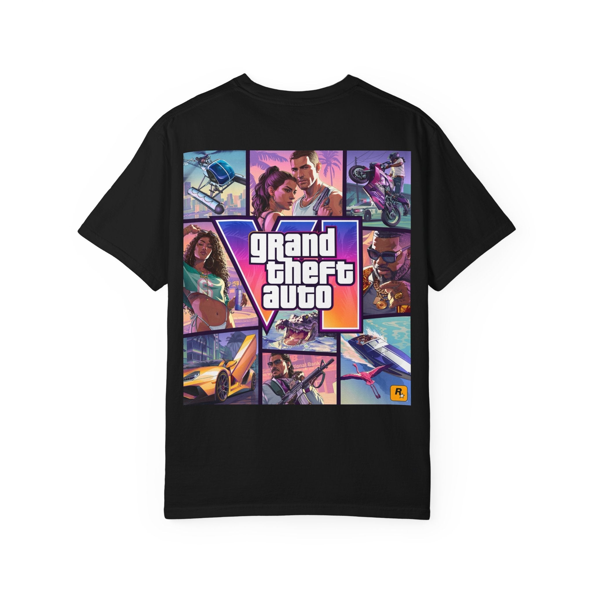 Black Rockstar + GTA VI Logo Shirt - GTA Accessories
