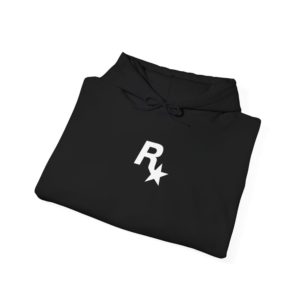 Black Rockstar + GTAVI Logo Hooded Sweatshirt - GTA Accessories