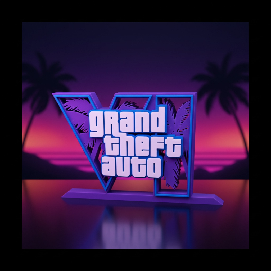 GTA 3D Logo Stand