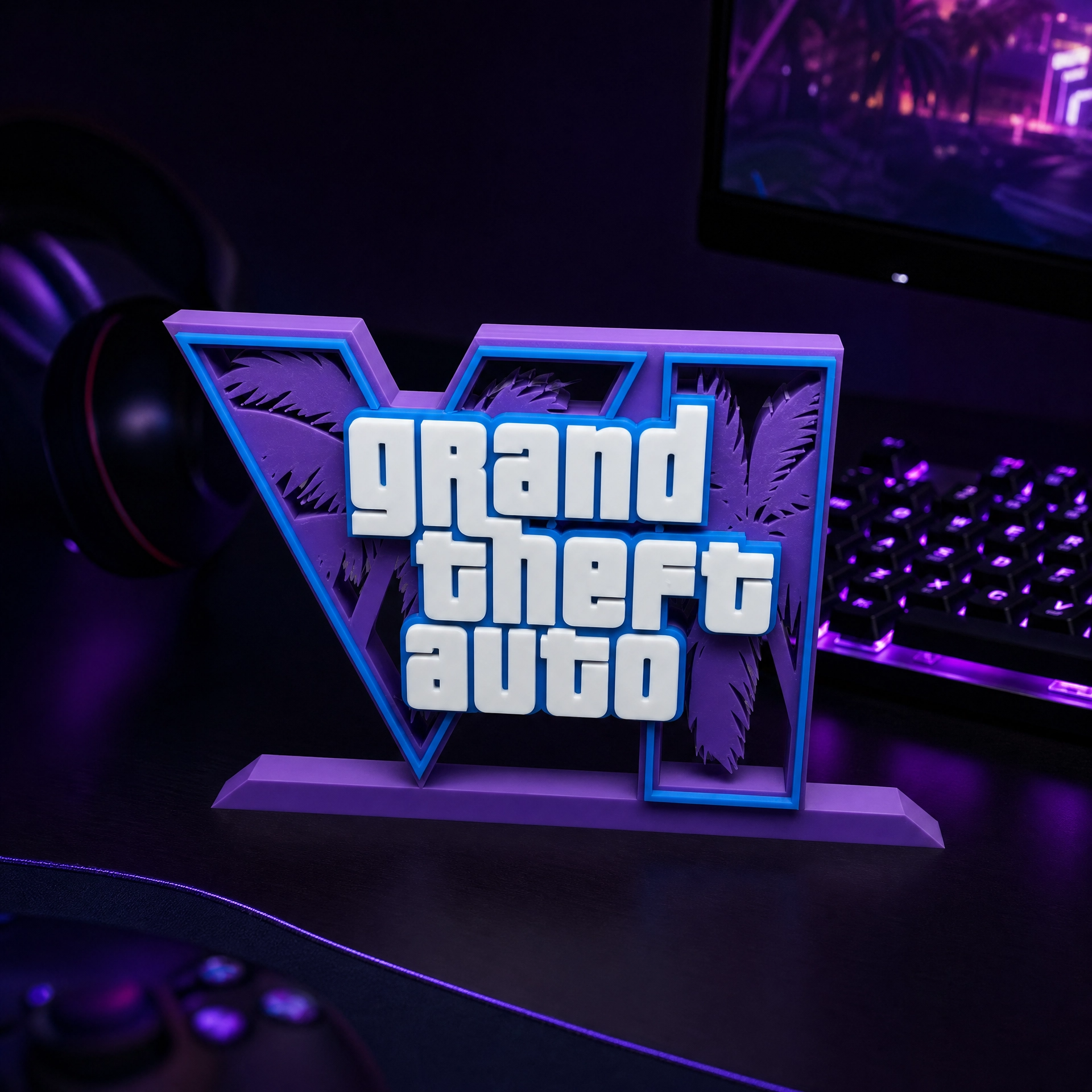 GTA 3D Logo Stand