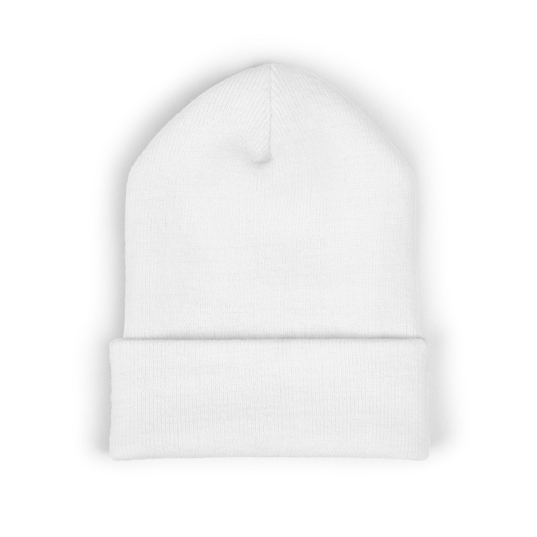 Wanted White Classic Cuffed Beanie (Embroidery) - GTA Accessories