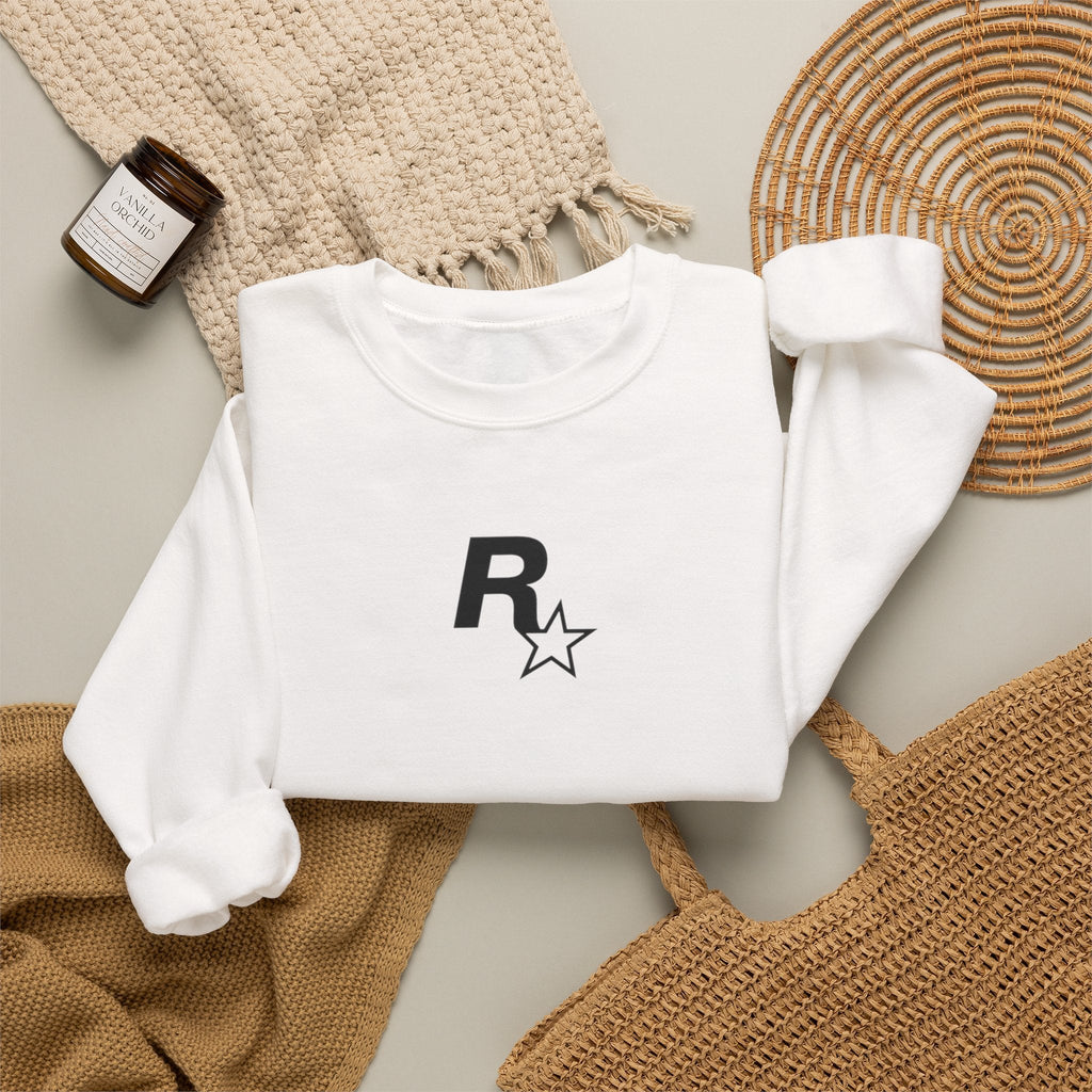 White GTA VI Cover Crewneck Sweatshirt - GTA Accessories