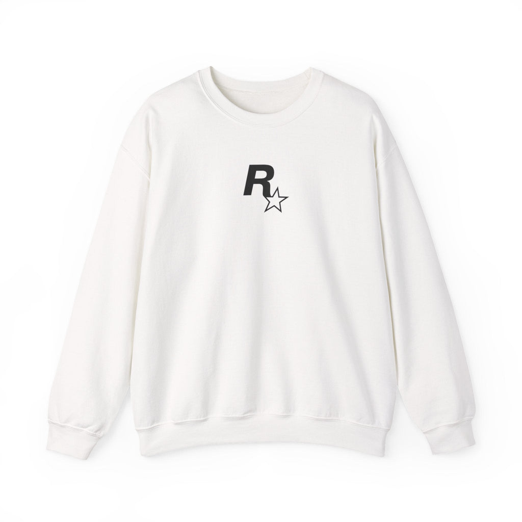 White GTA VI Cover Crewneck Sweatshirt - GTA Accessories