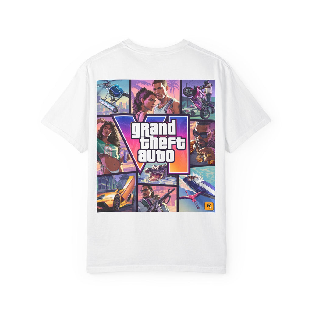 White Rockstar + GTA VI Logo Shirt - GTA Accessories