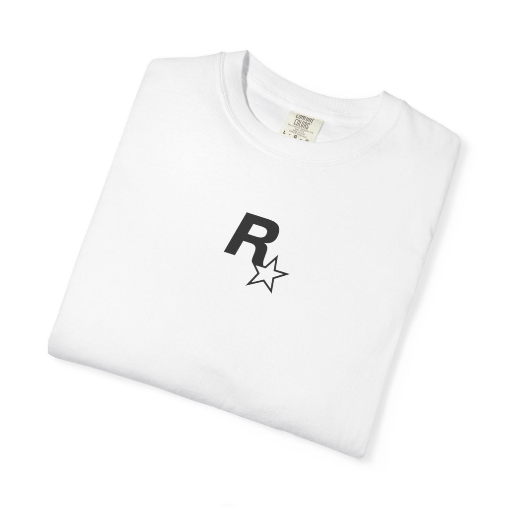 White Rockstar + GTA VI Logo Shirt - GTA Accessories