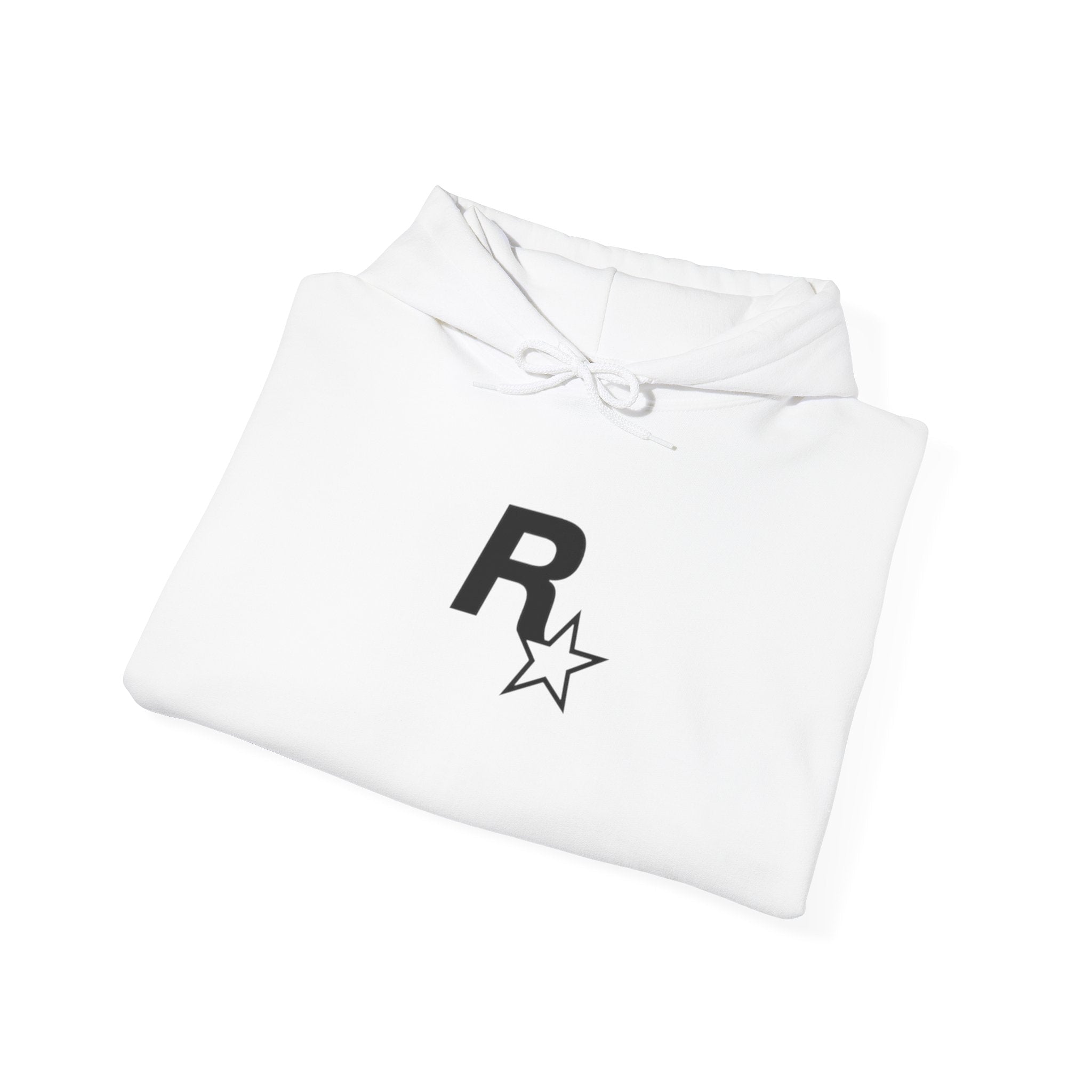 White Rockstar + GTAVI Logo Hooded Sweatshirt - GTA Accessories