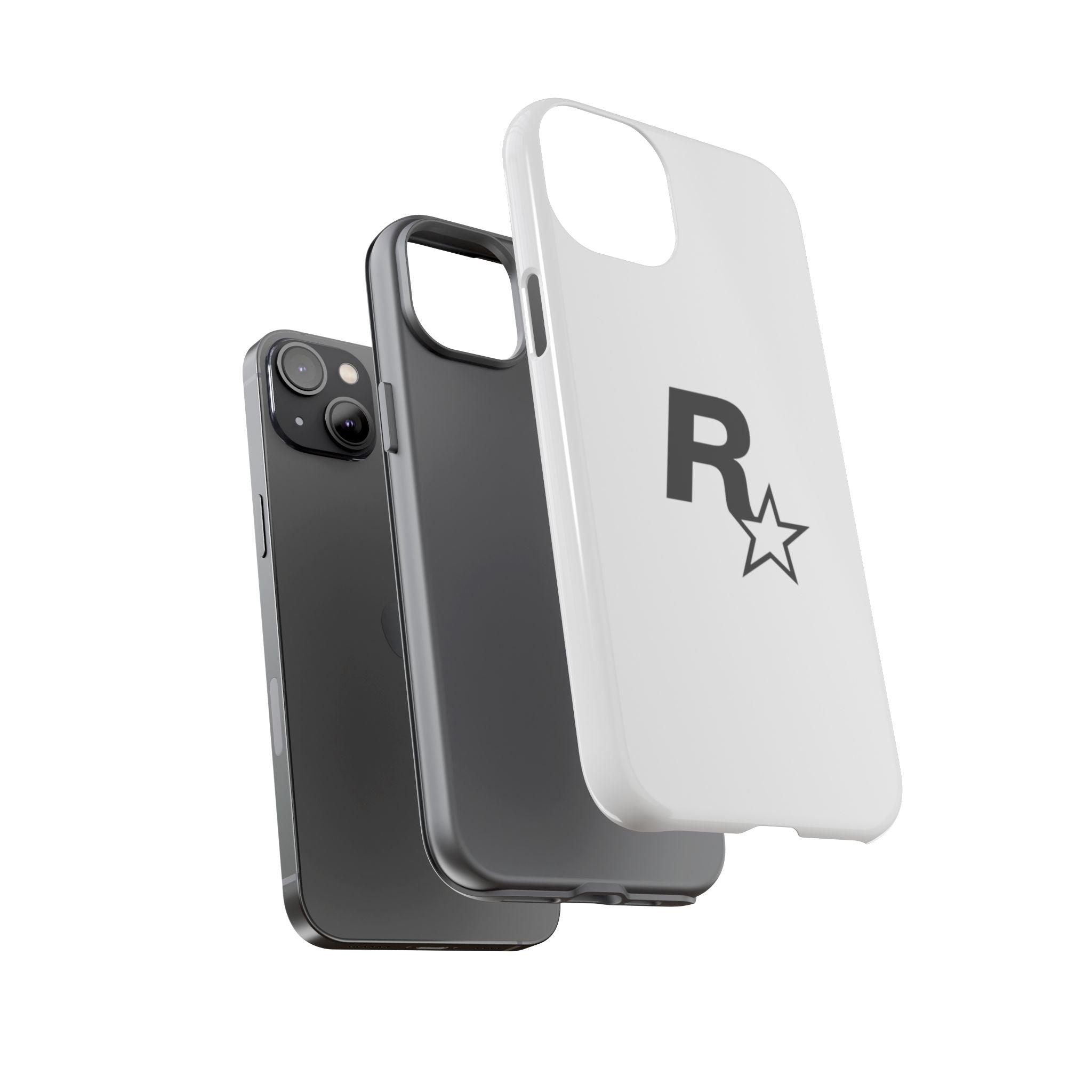 White Rockstar Logo Tough Cases - GTA Accessories