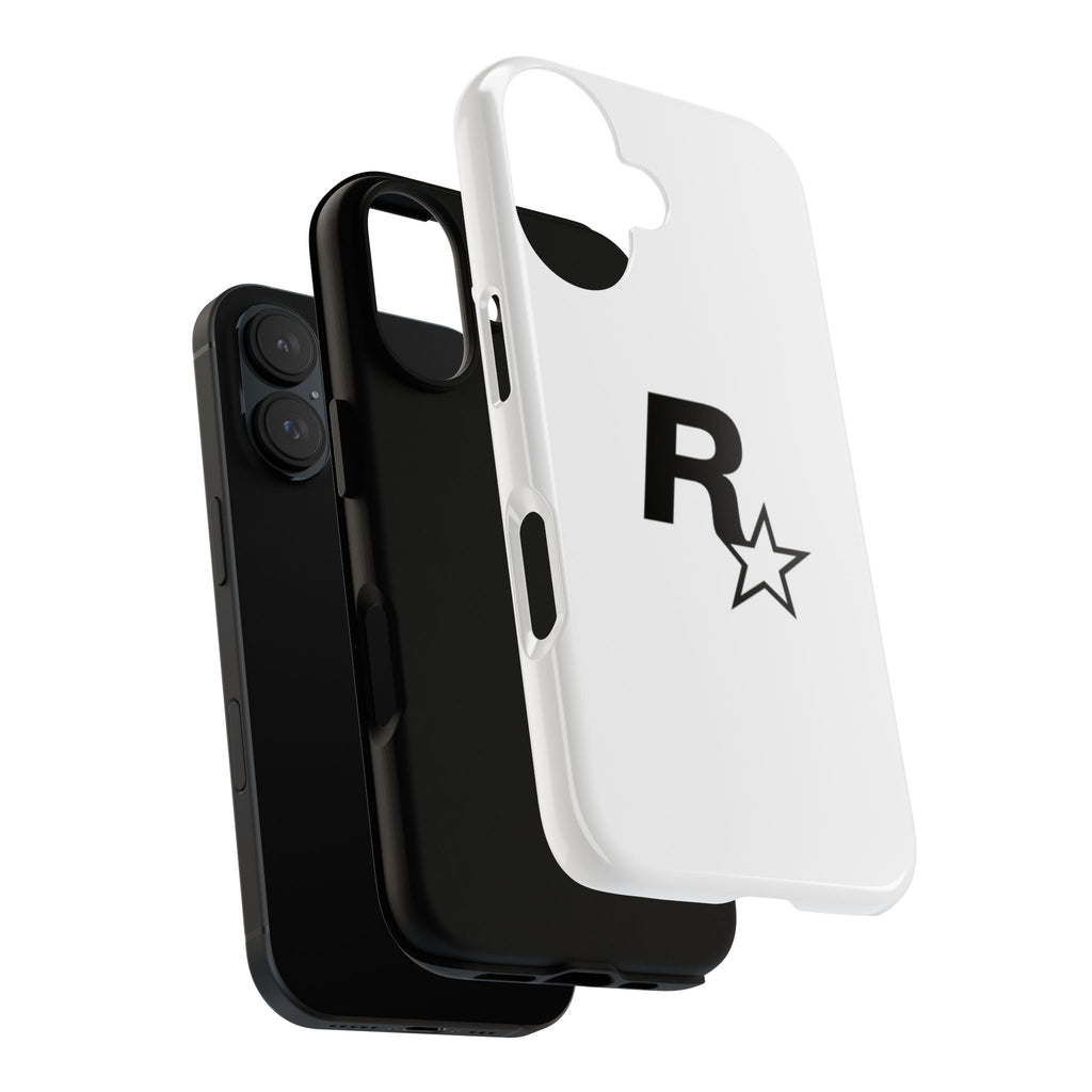 White Rockstar Logo Tough Cases - GTA Accessories