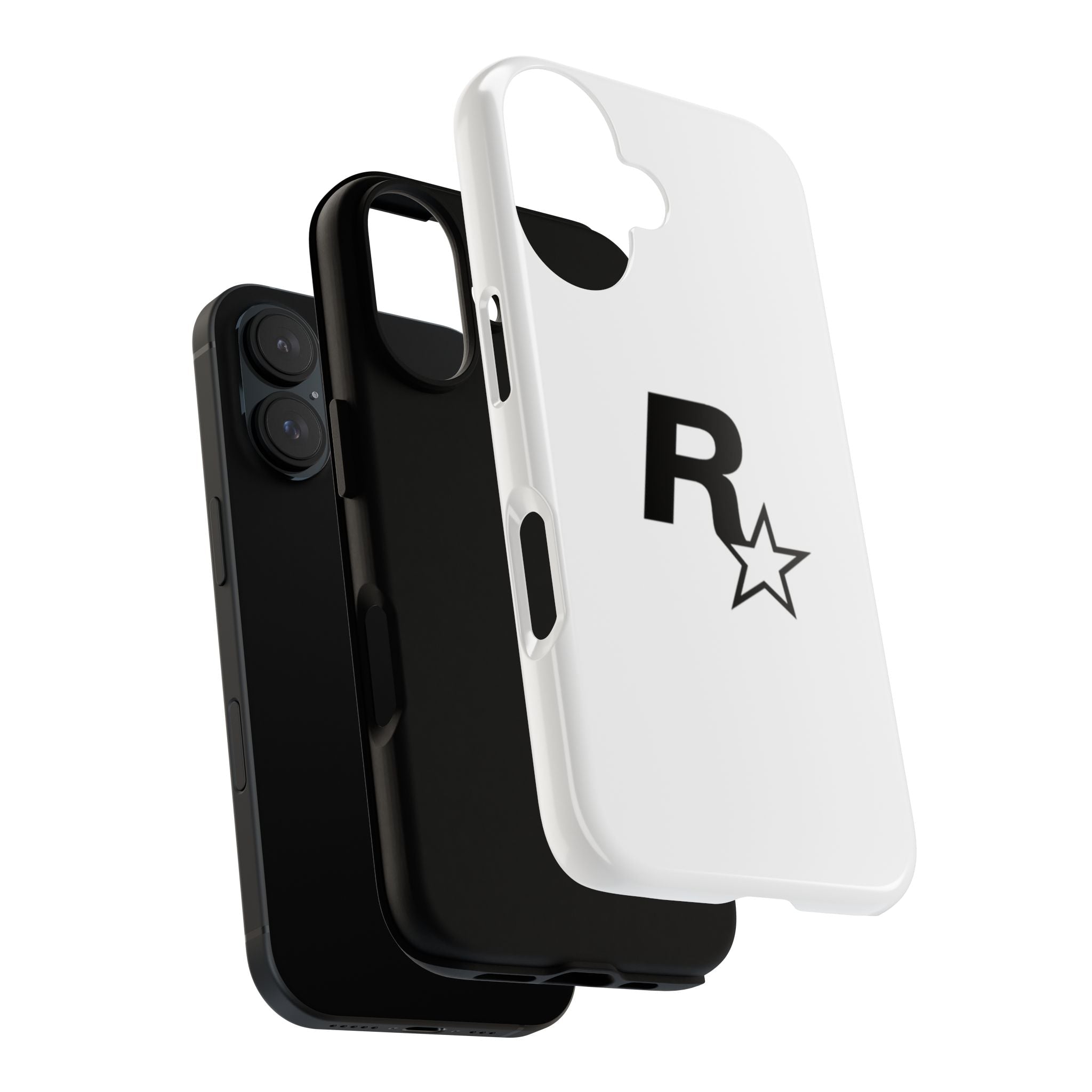 White Rockstar Logo Tough Cases - GTA Accessories