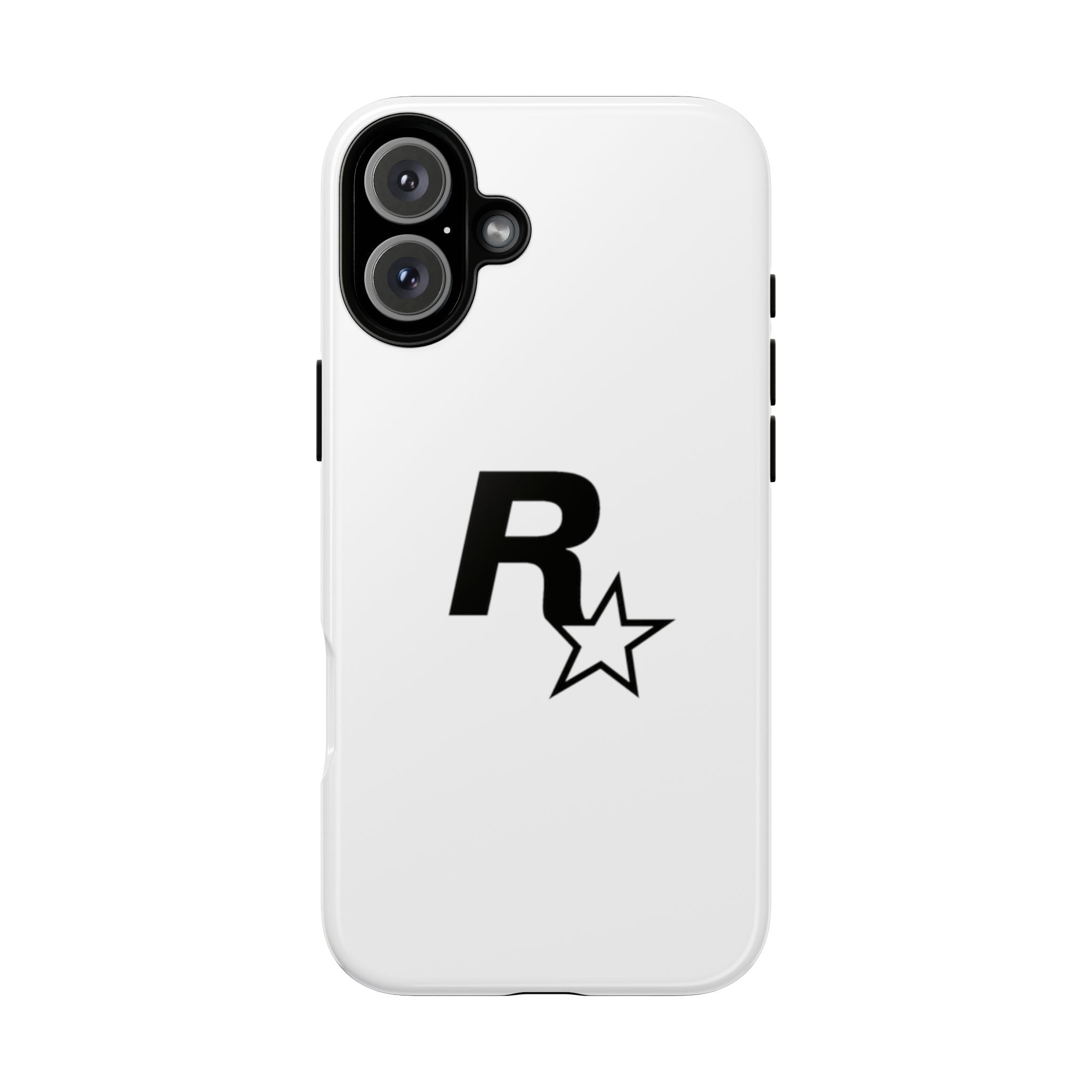 White Rockstar Logo Tough Cases - GTA Accessories