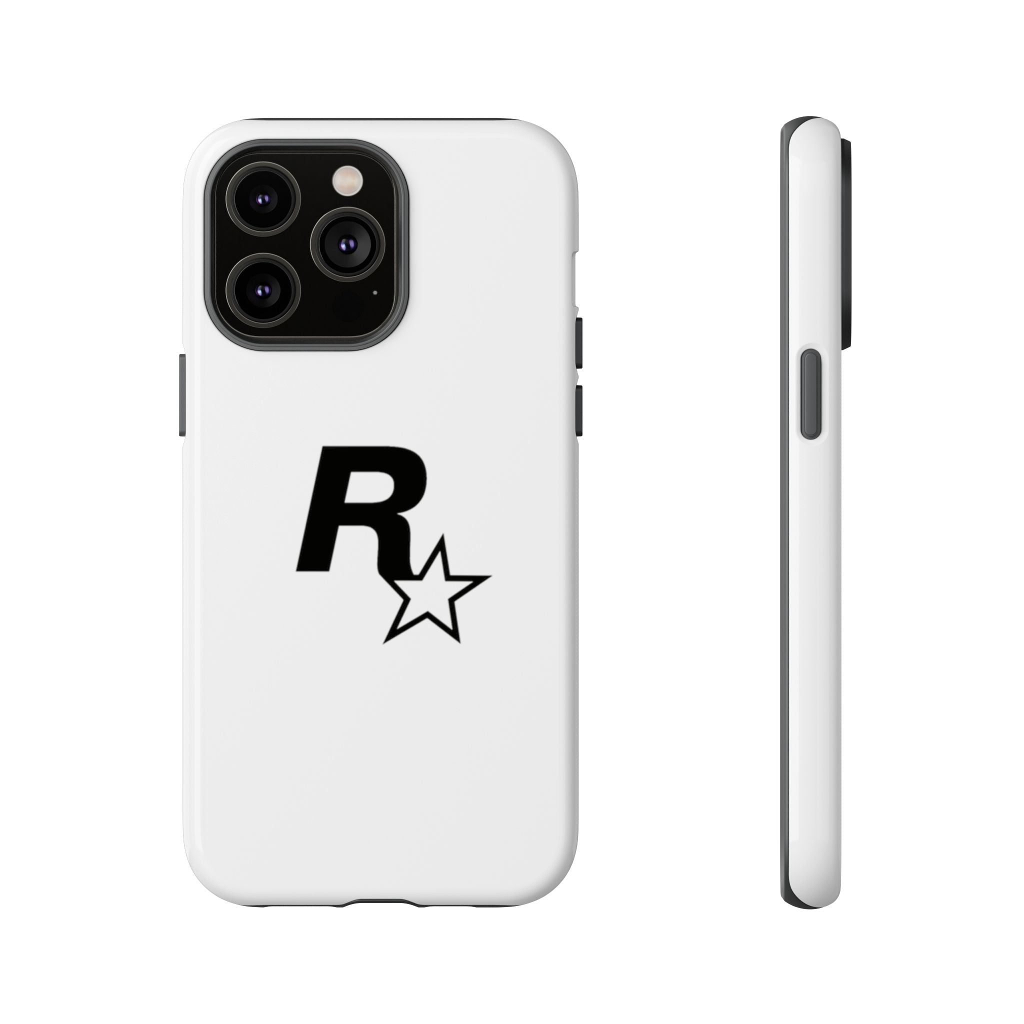 White Rockstar Logo Tough Cases - GTA Accessories