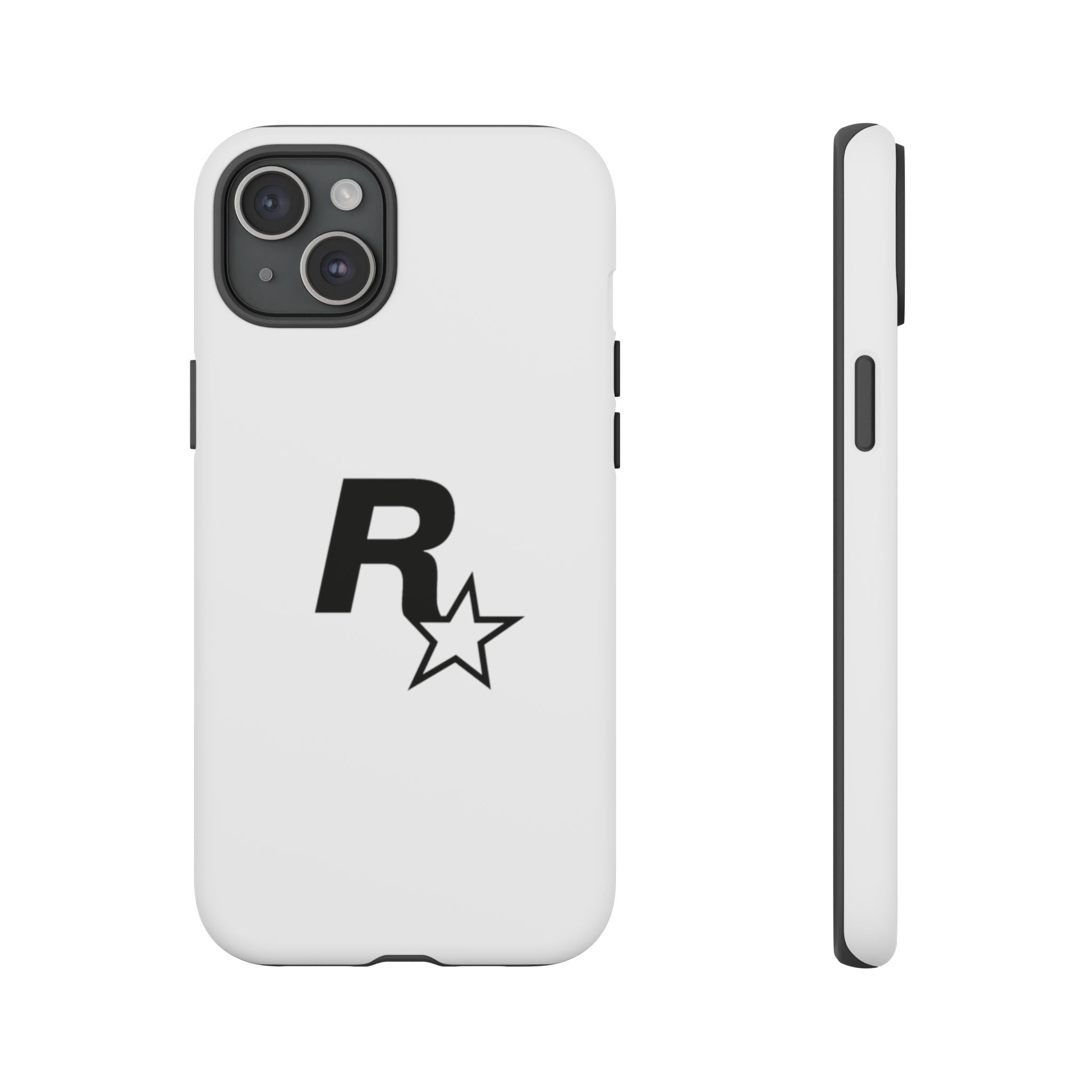 White Rockstar Logo Tough Cases - GTA Accessories