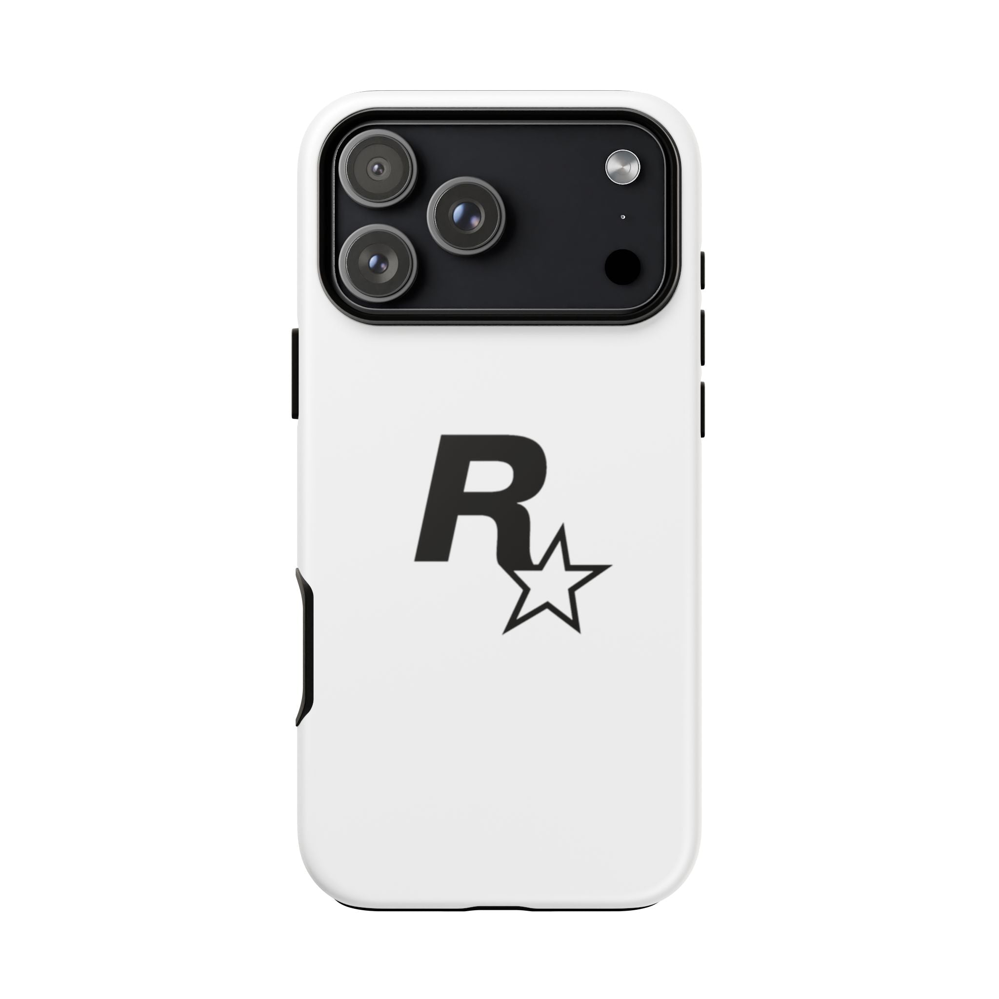 White Rockstar Logo Tough Cases - GTA Accessories
