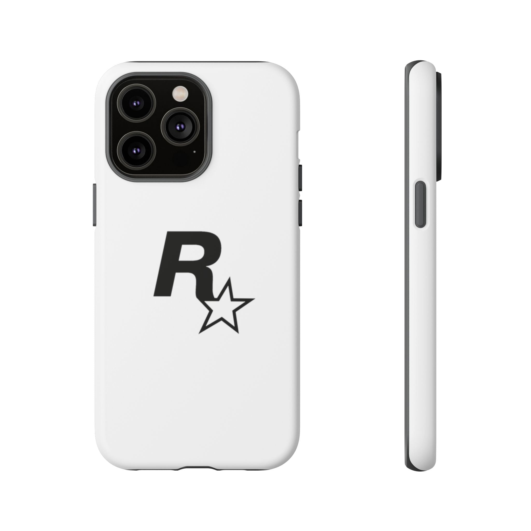 White Rockstar Logo Tough Cases - GTA Accessories