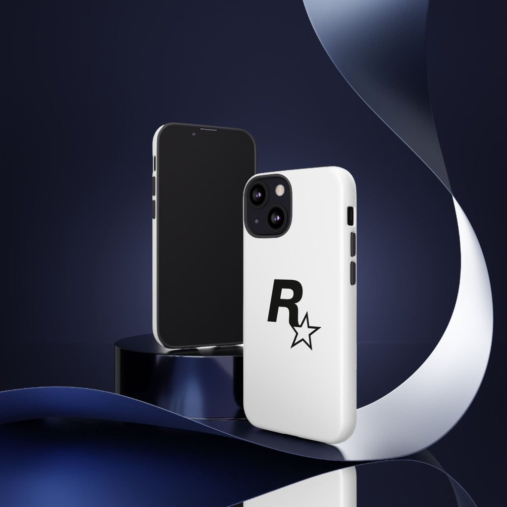 White Rockstar Logo Tough Cases - GTA Accessories