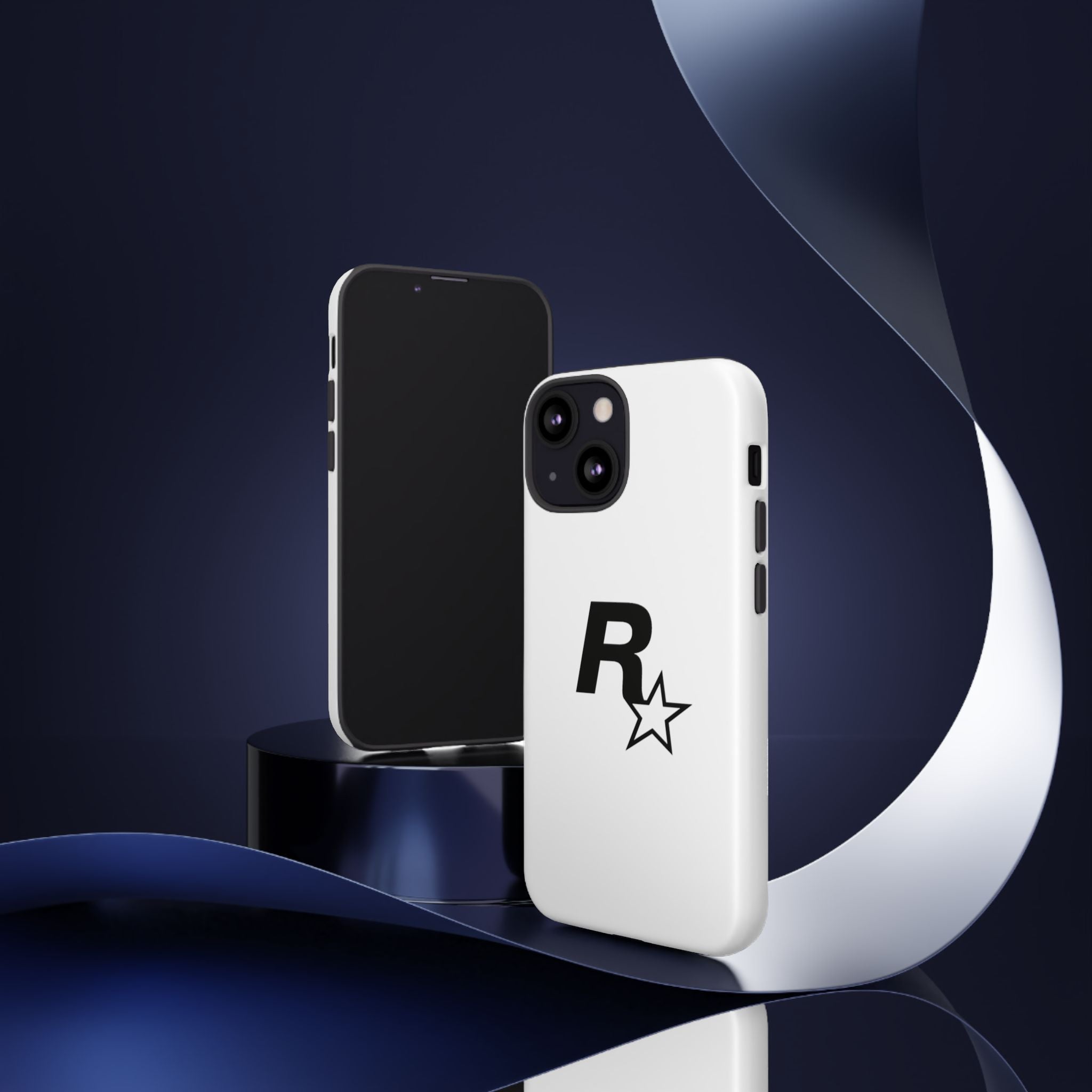 White Rockstar Logo Tough Cases - GTA Accessories