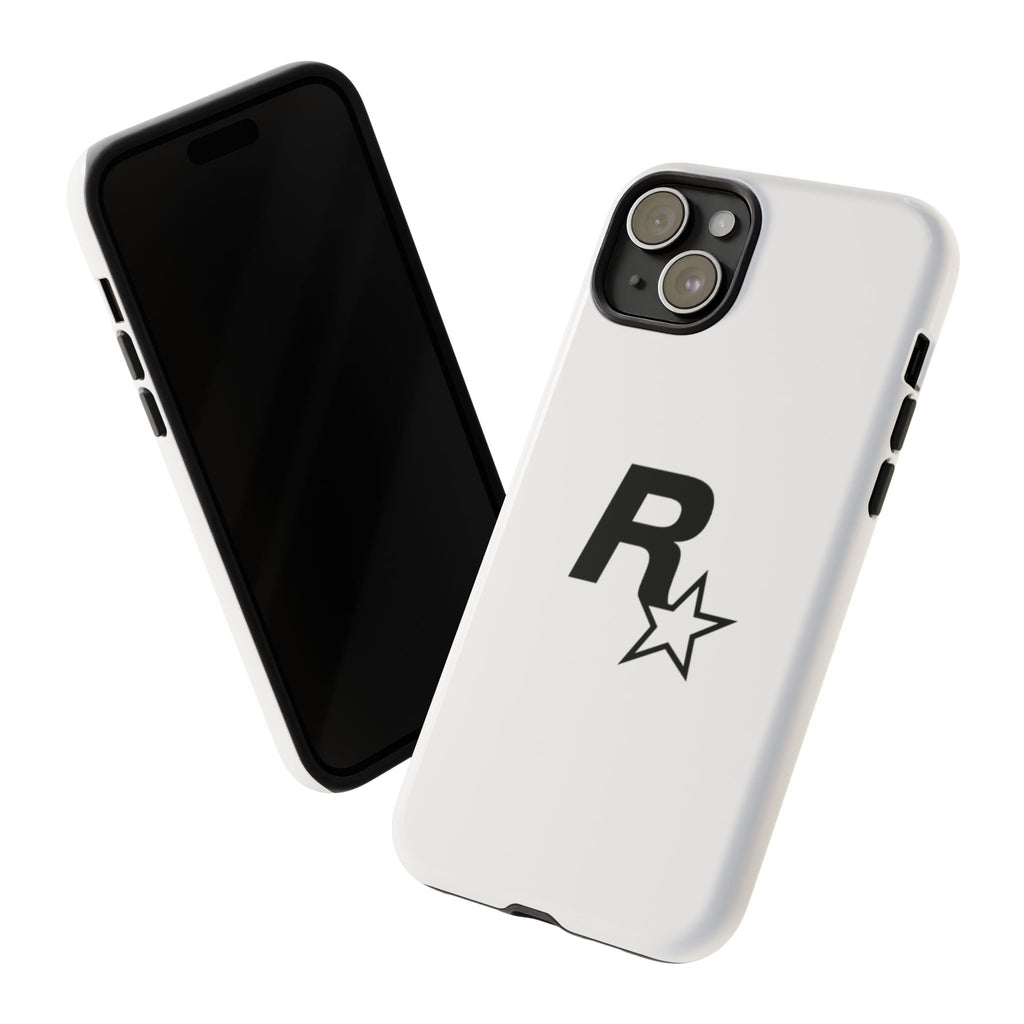 White Rockstar Logo Tough Cases - GTA Accessories