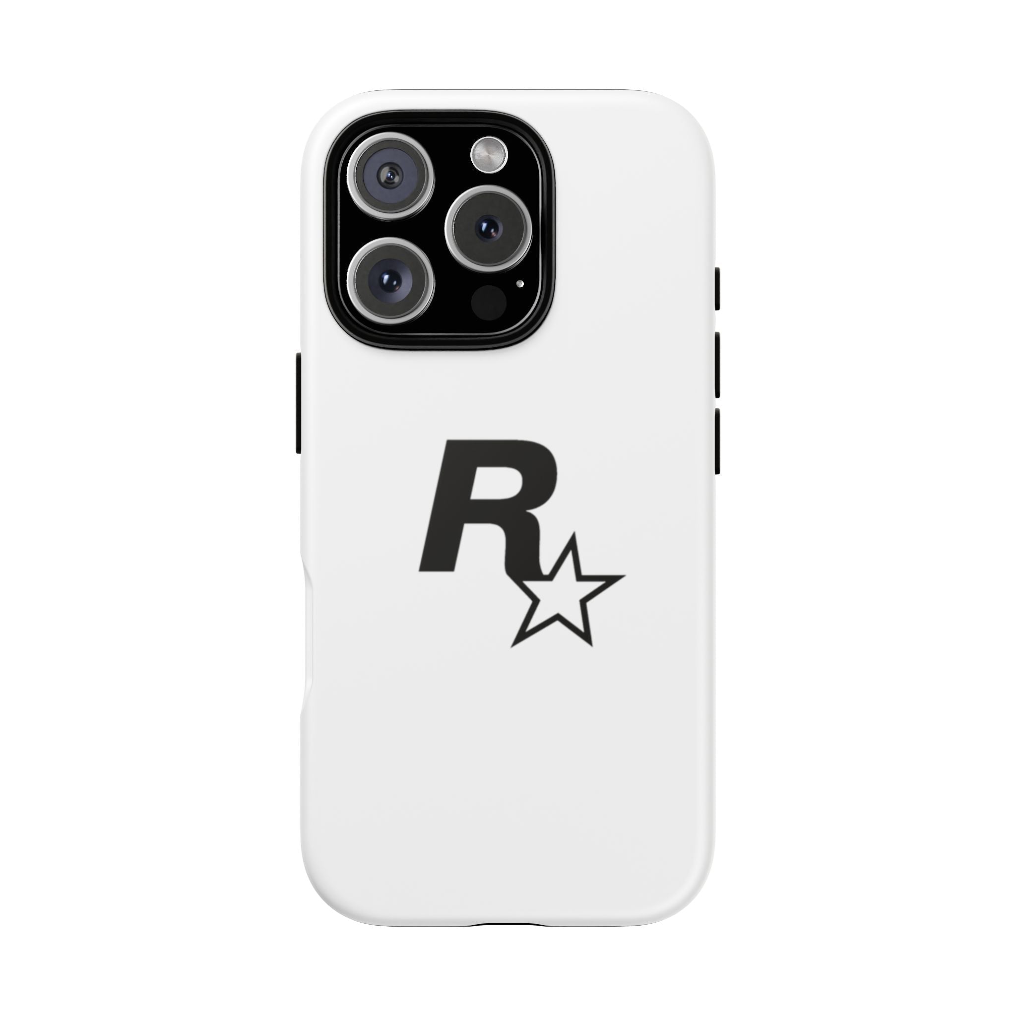White Rockstar Logo Tough Cases - GTA Accessories