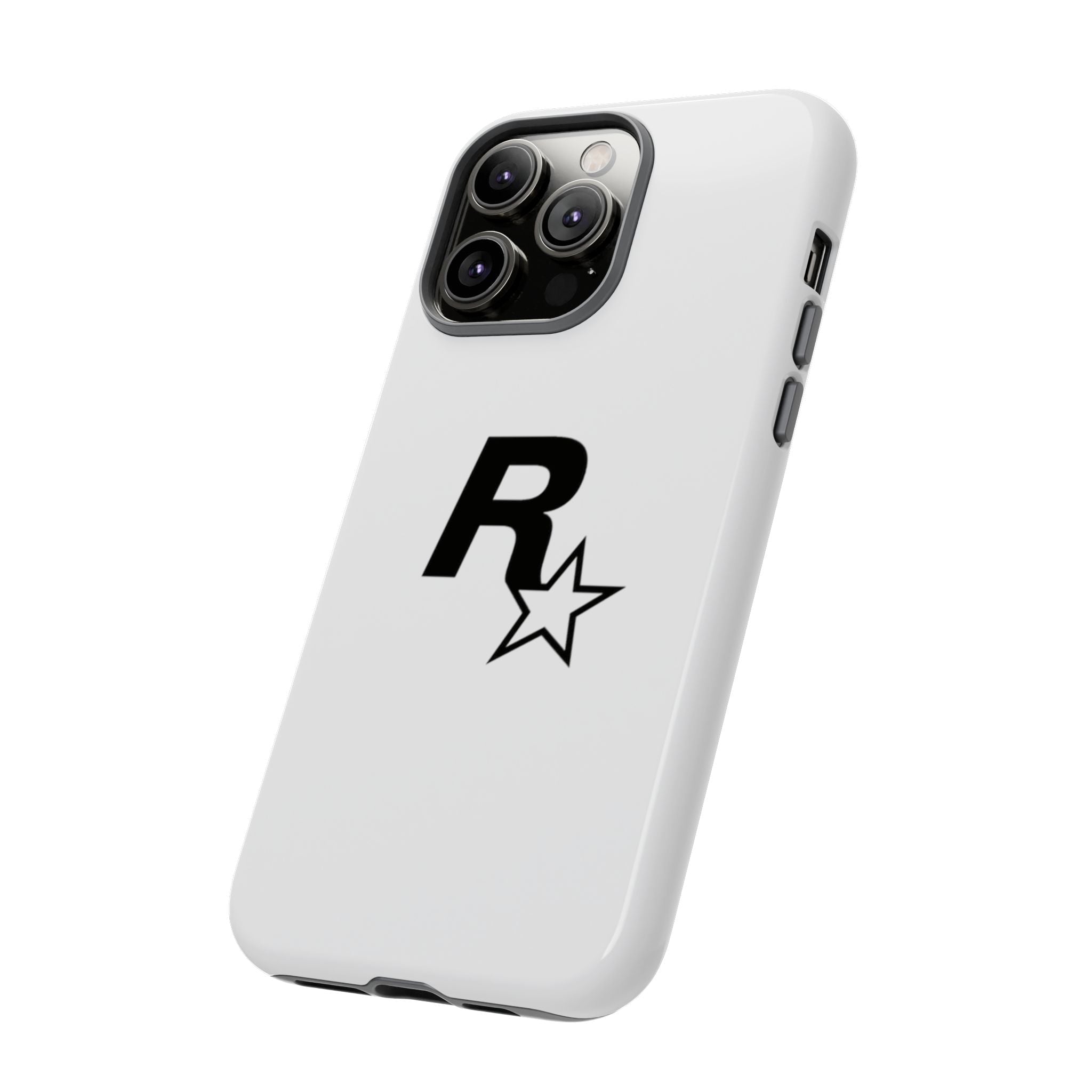 White Rockstar Logo Tough Cases - GTA Accessories