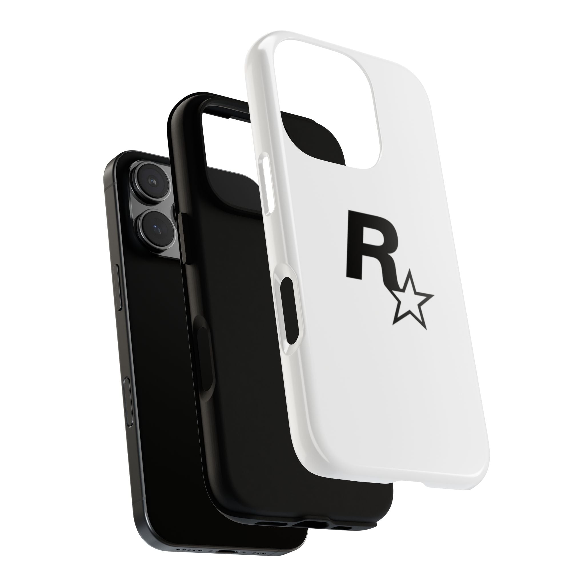 White Rockstar Logo Tough Cases - GTA Accessories