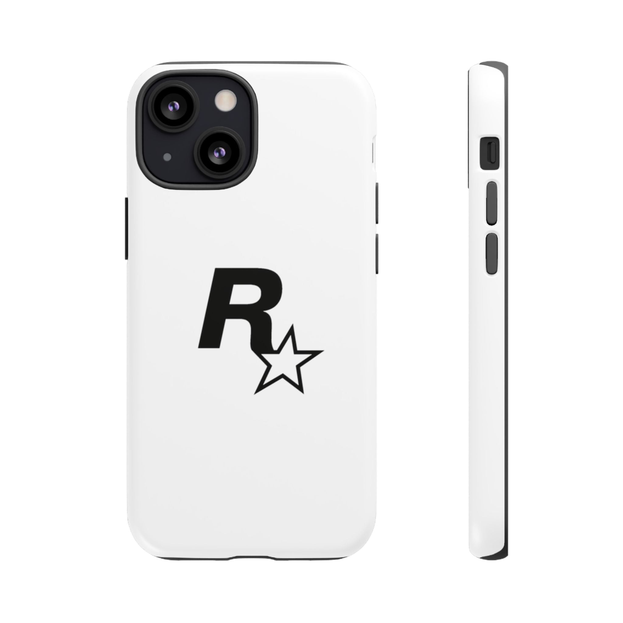 White Rockstar Logo Tough Cases - GTA Accessories