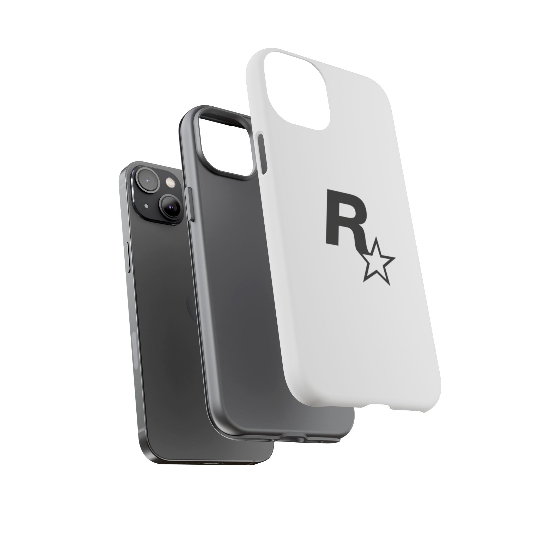White Rockstar Logo Tough Cases - GTA Accessories