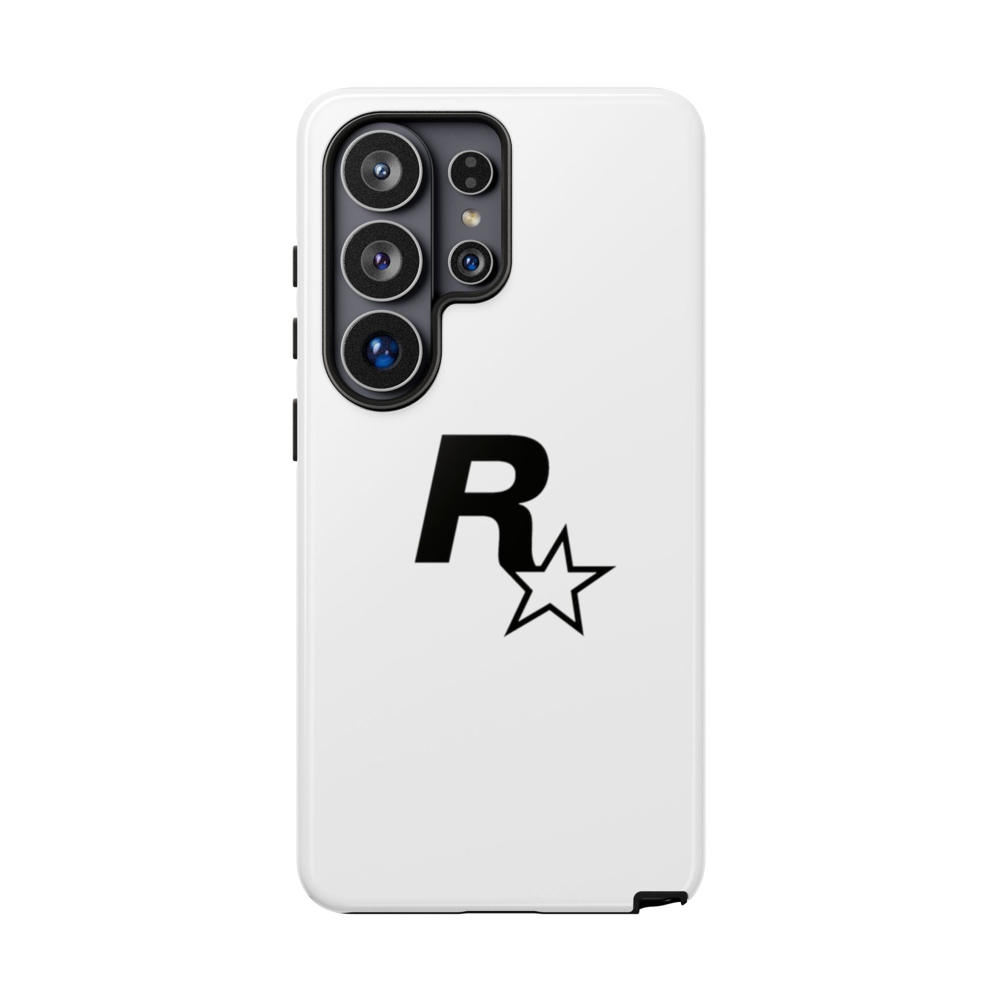 White Rockstar Logo Tough Cases - GTA Accessories