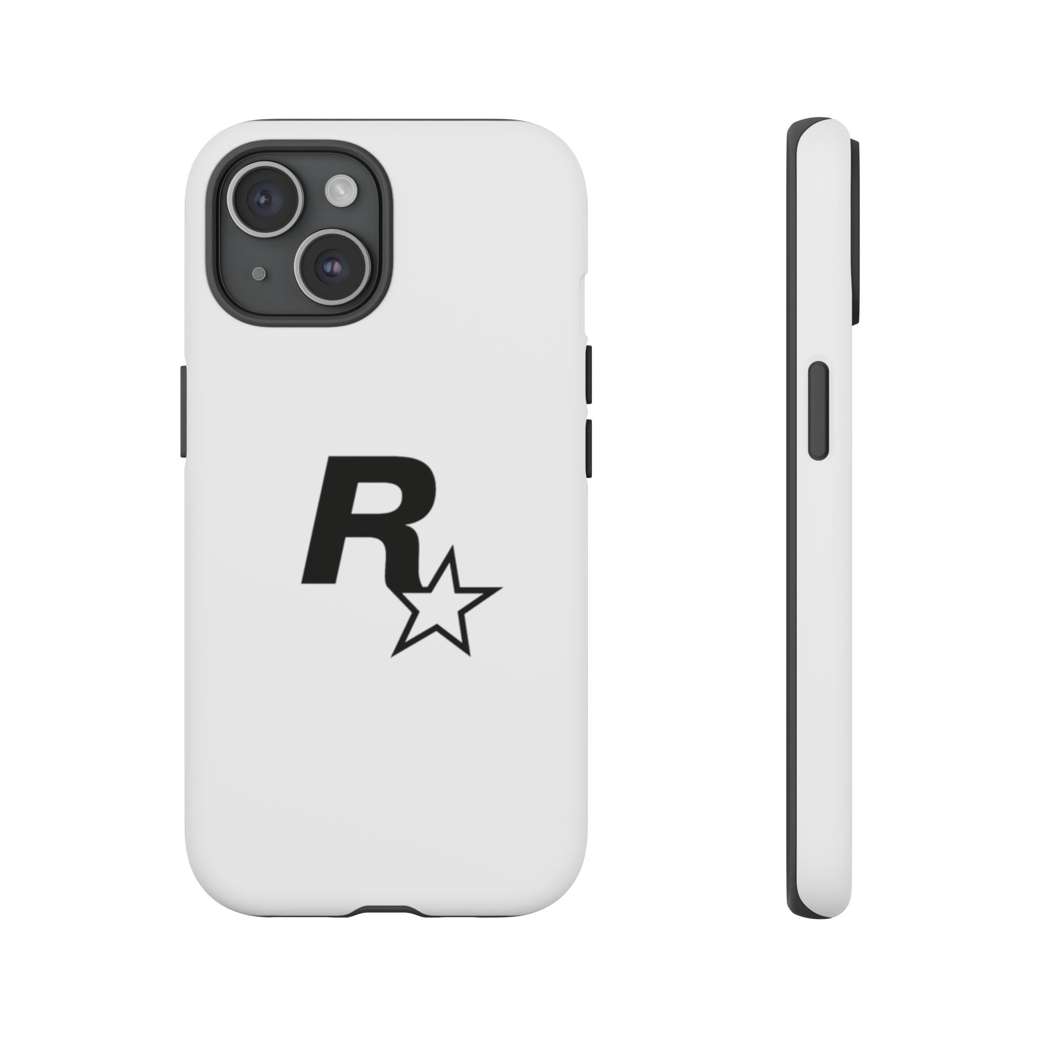 White Rockstar Logo Tough Cases - GTA Accessories