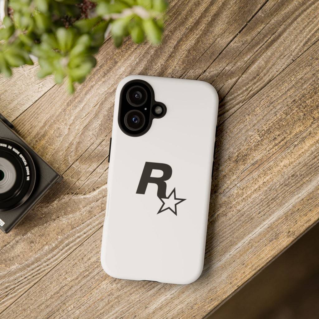 White Rockstar Logo Tough Cases - GTA Accessories