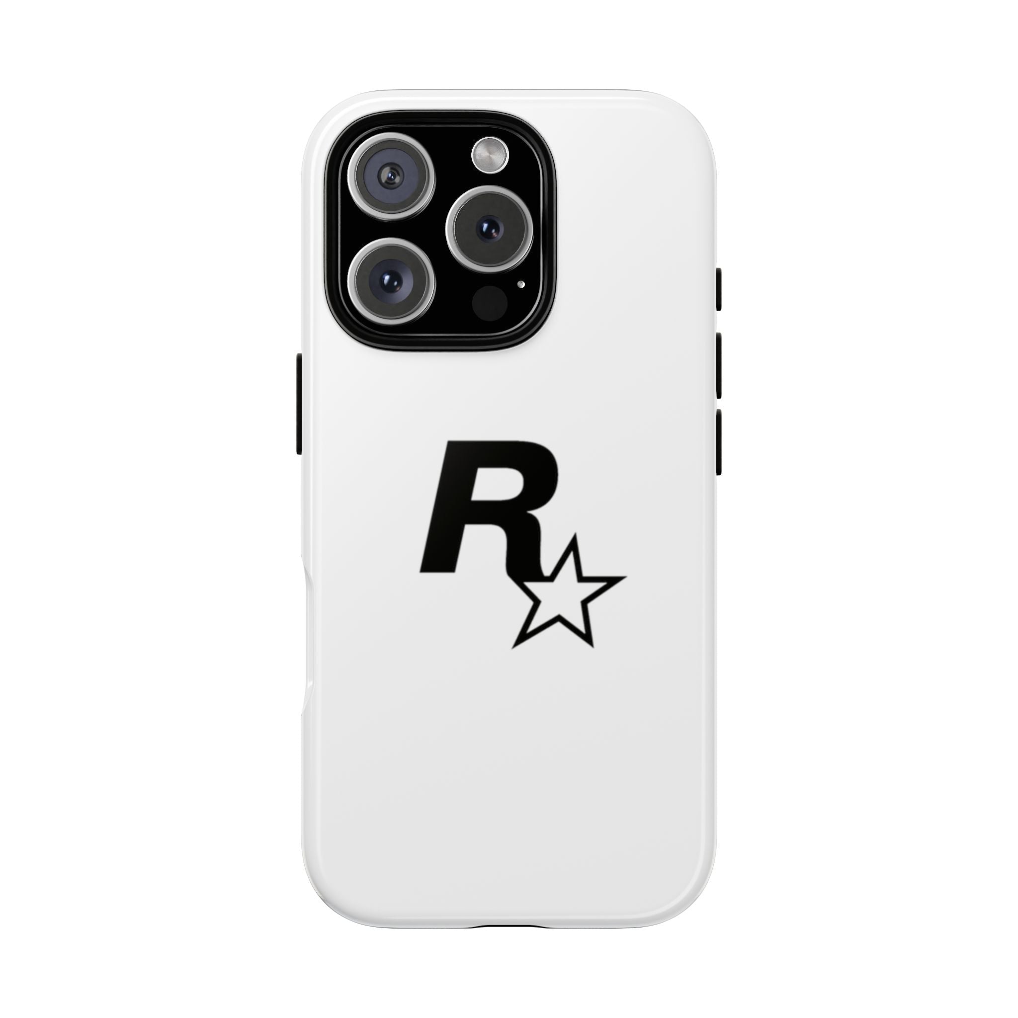 White Rockstar Logo Tough Cases - GTA Accessories