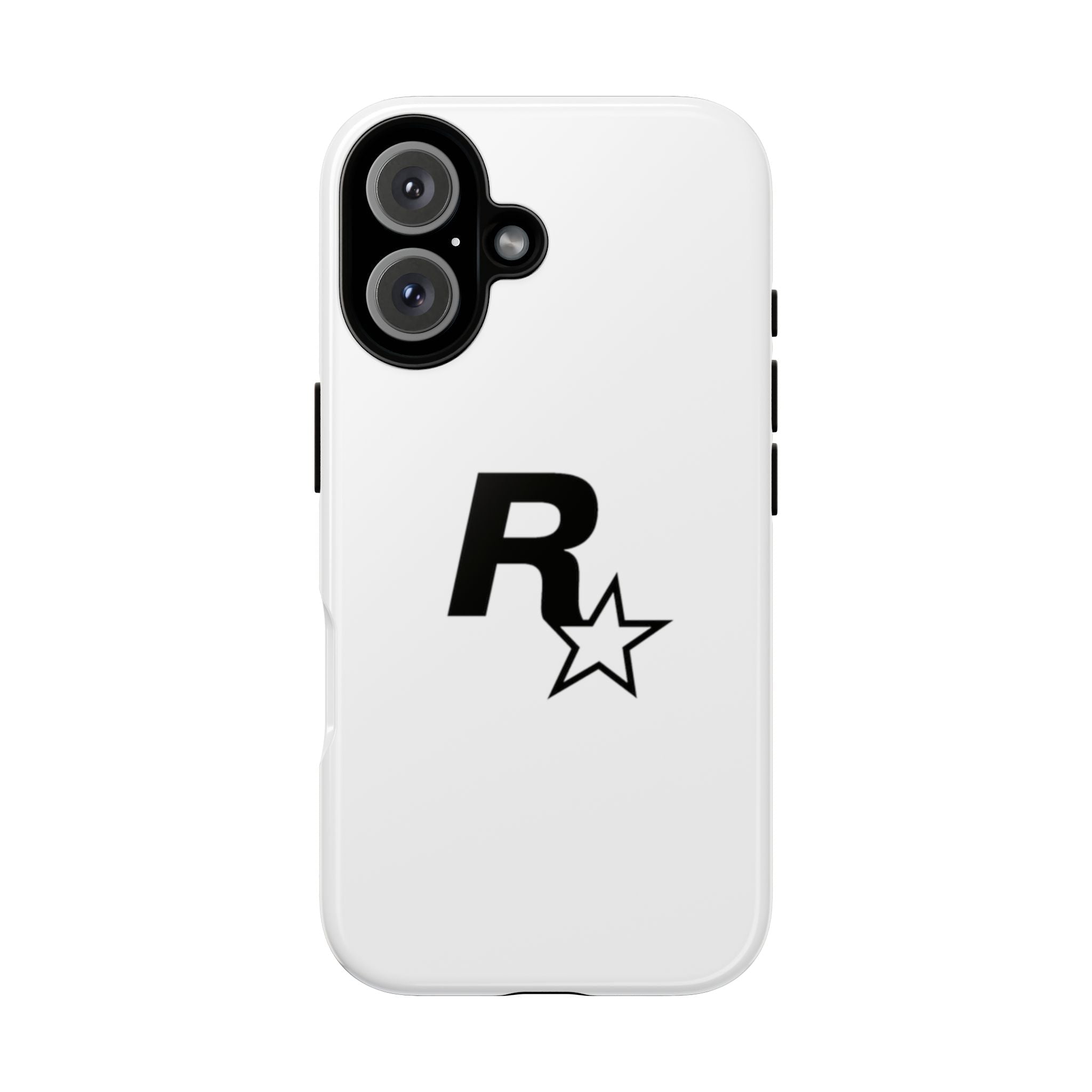 White Rockstar Logo Tough Cases - GTA Accessories