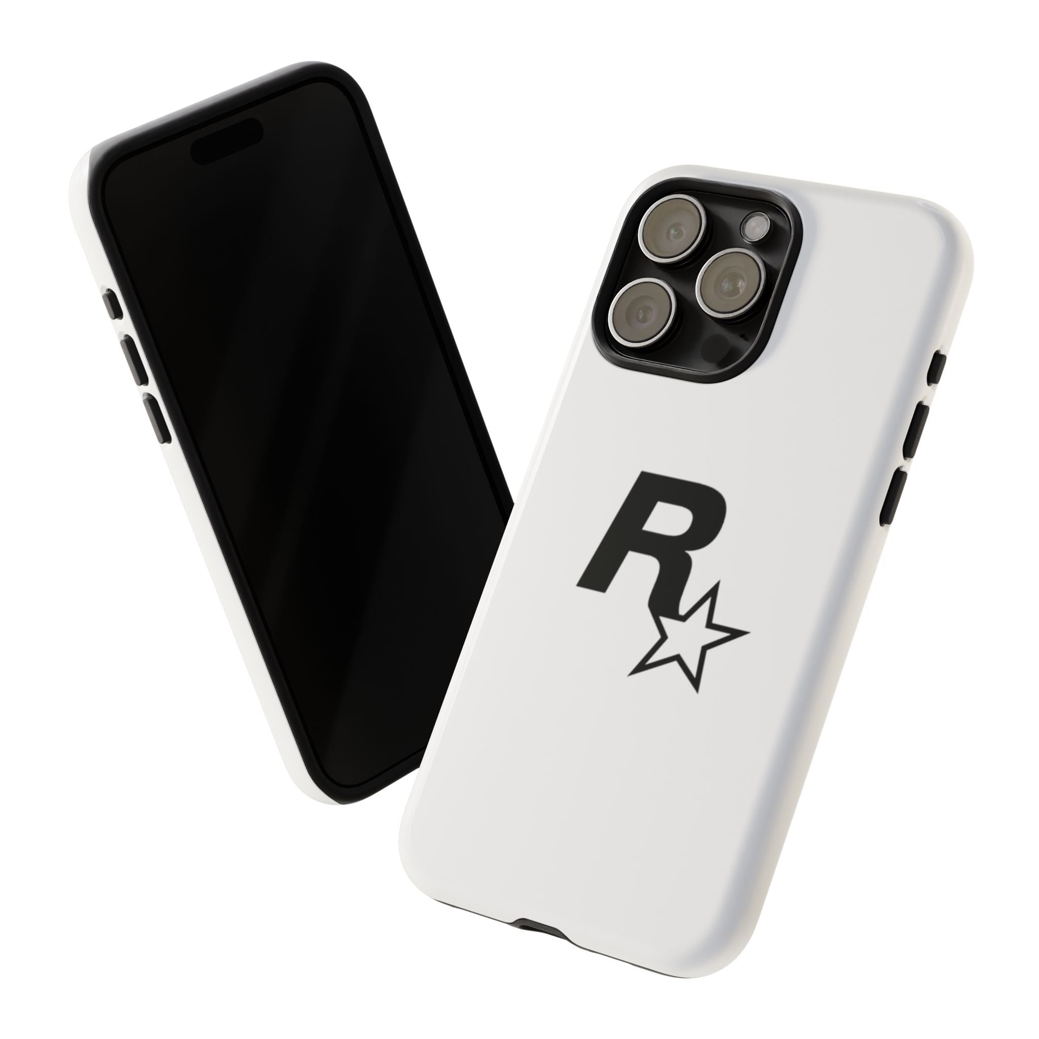 White Rockstar Logo Tough Cases - GTA Accessories