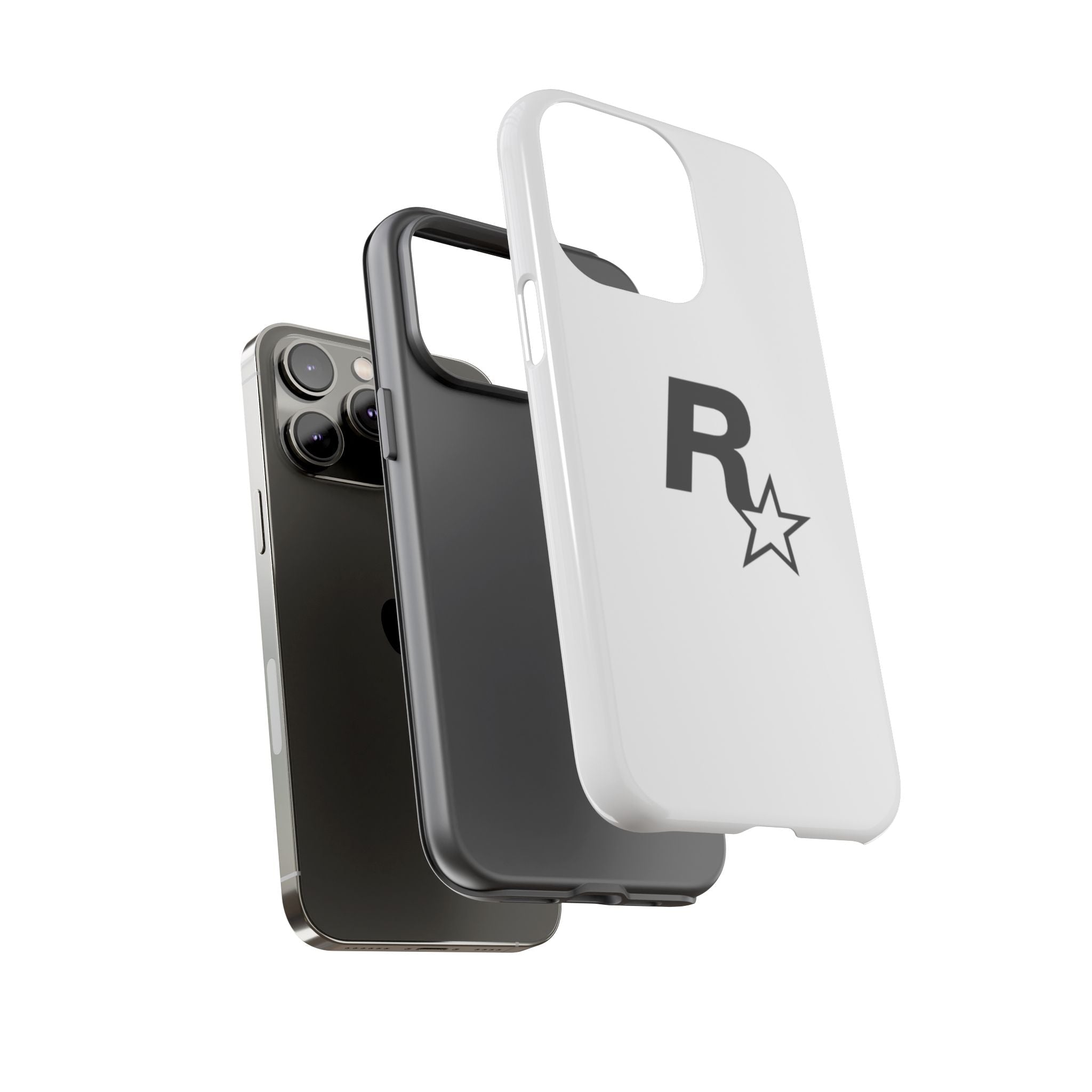 White Rockstar Logo Tough Cases - GTA Accessories