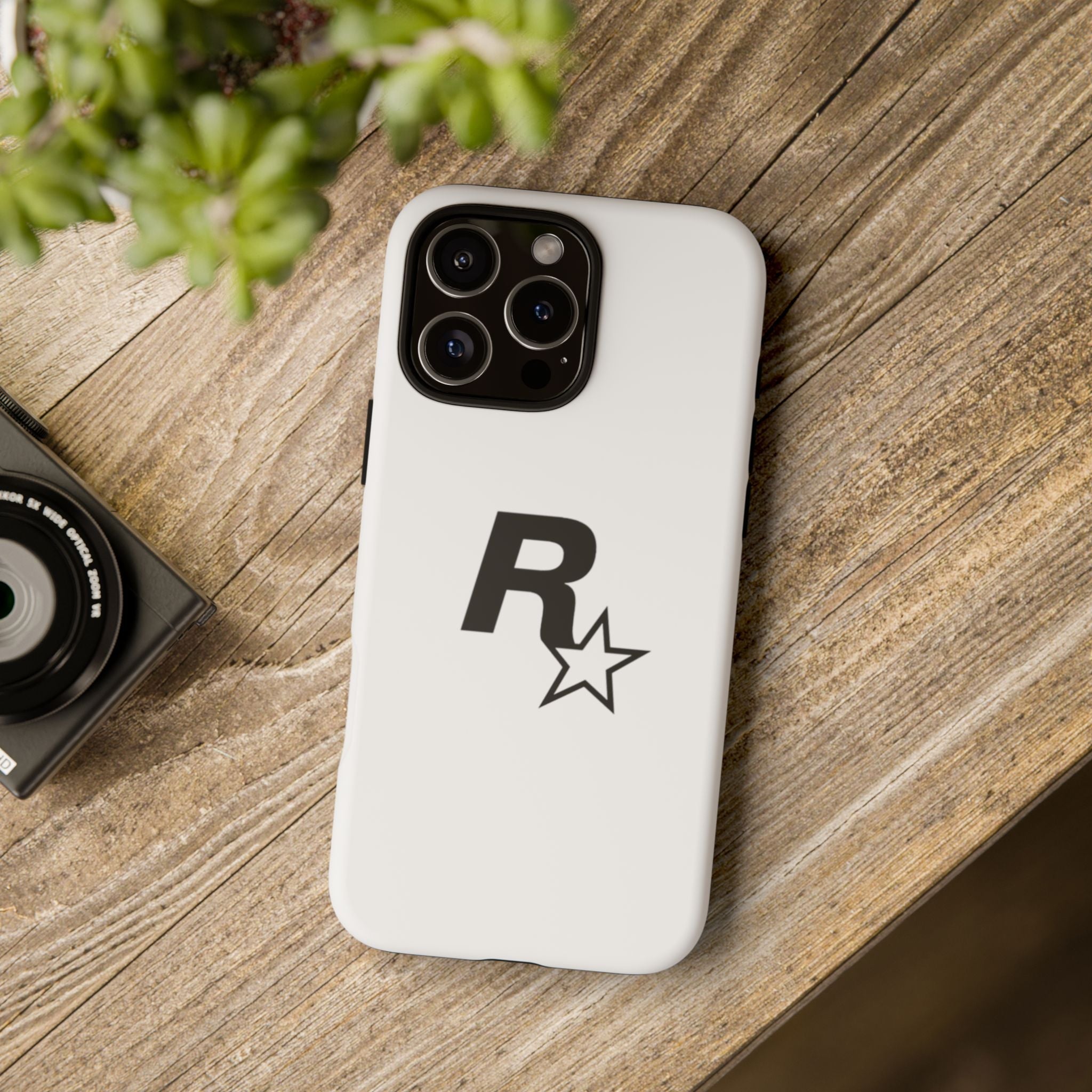 White Rockstar Logo Tough Cases - GTA Accessories
