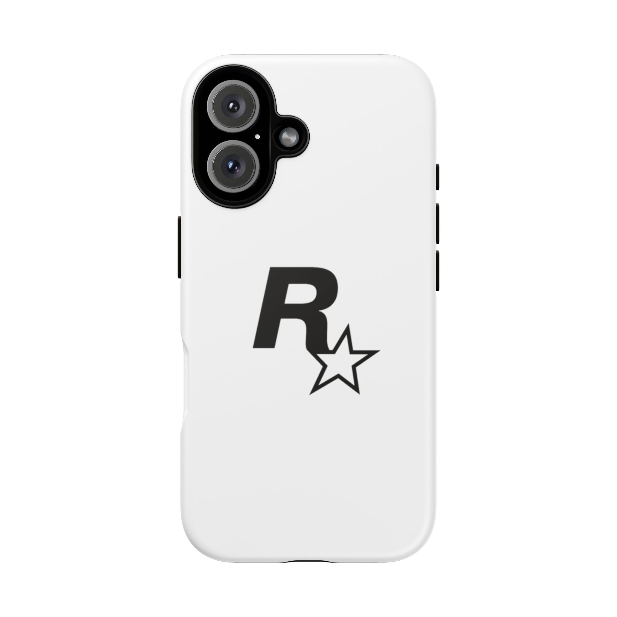 White Rockstar Logo Tough Cases - GTA Accessories