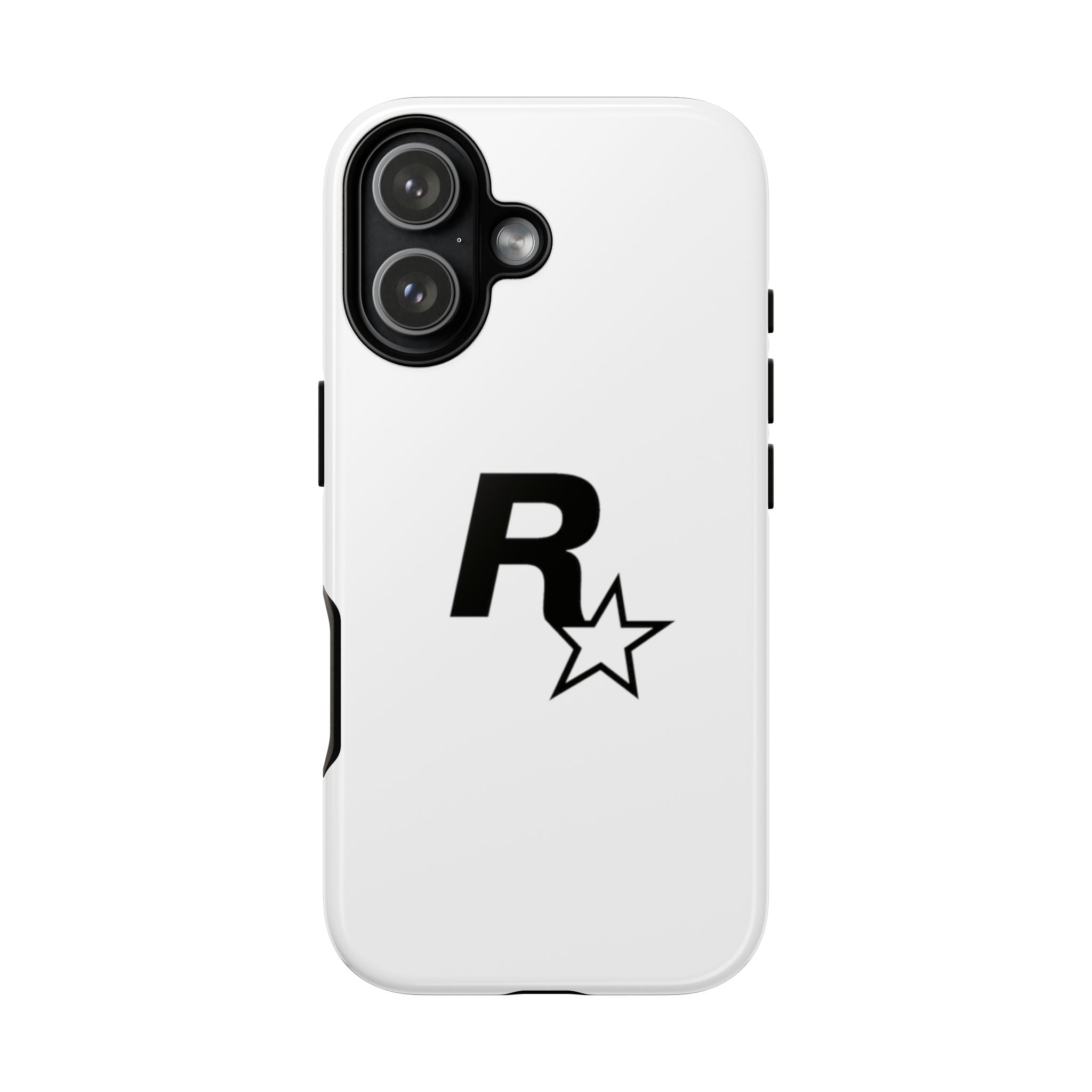 White Rockstar Logo Tough Cases - GTA Accessories