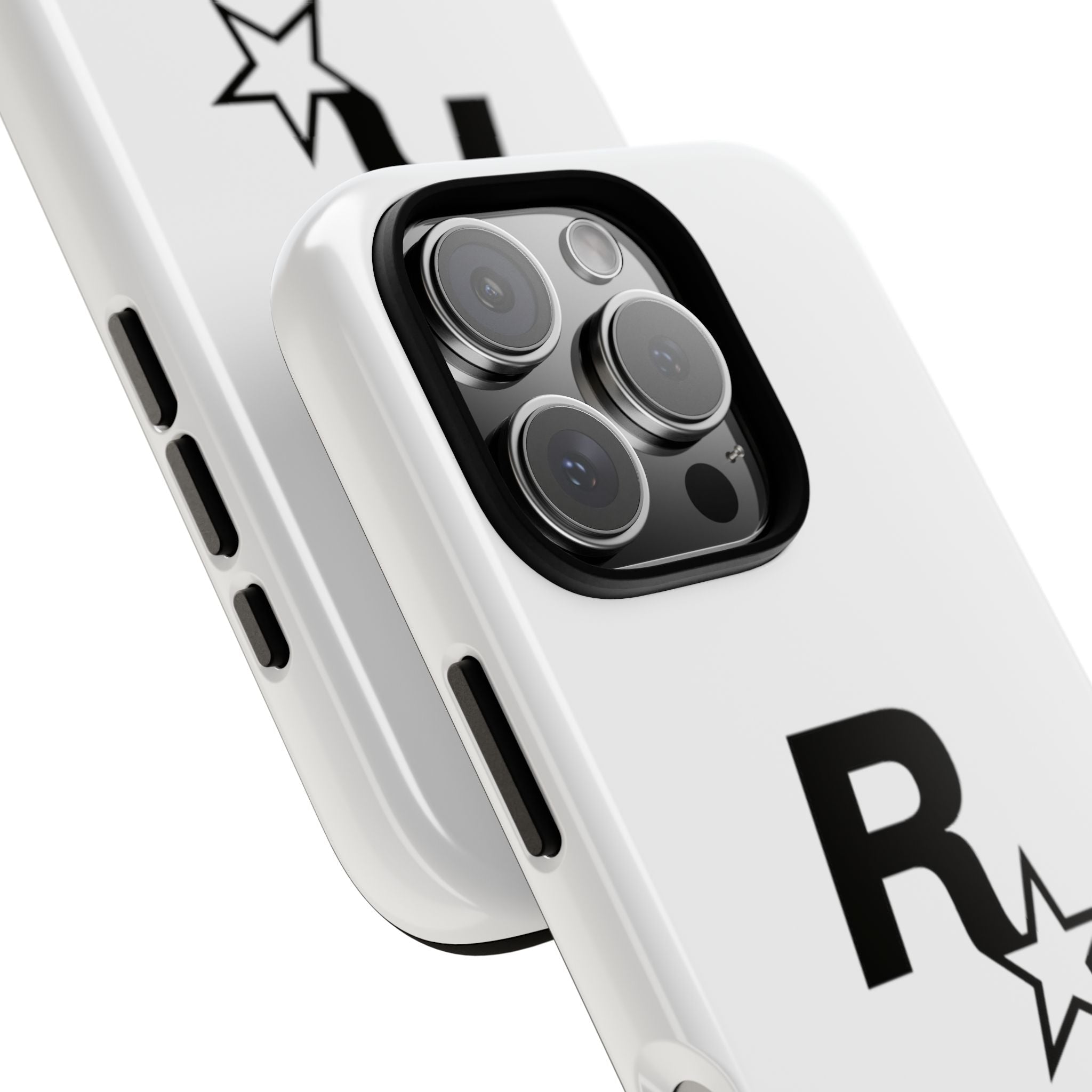 White Rockstar Logo Tough Cases - GTA Accessories