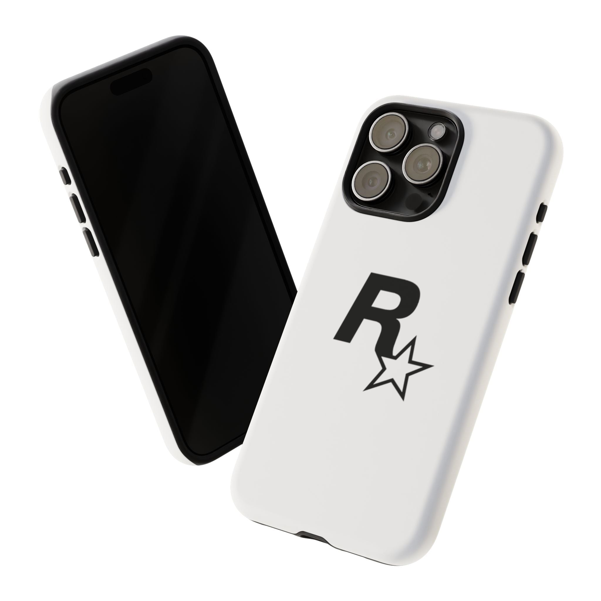 White Rockstar Logo Tough Cases - GTA Accessories