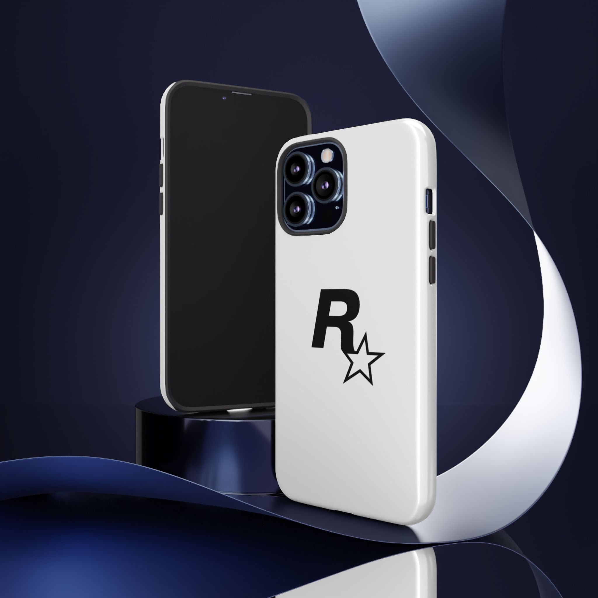 White Rockstar Logo Tough Cases - GTA Accessories