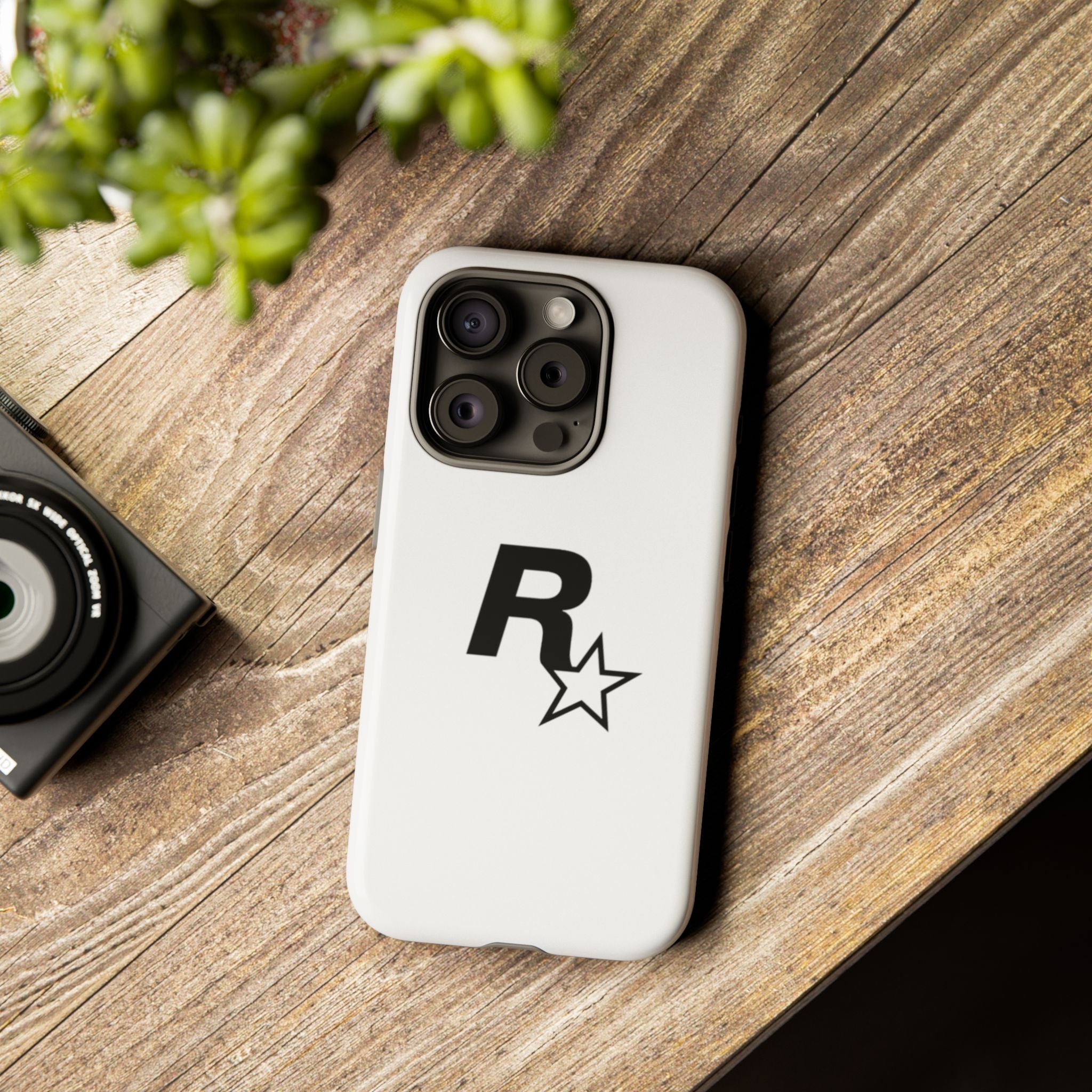 White Rockstar Logo Tough Cases - GTA Accessories