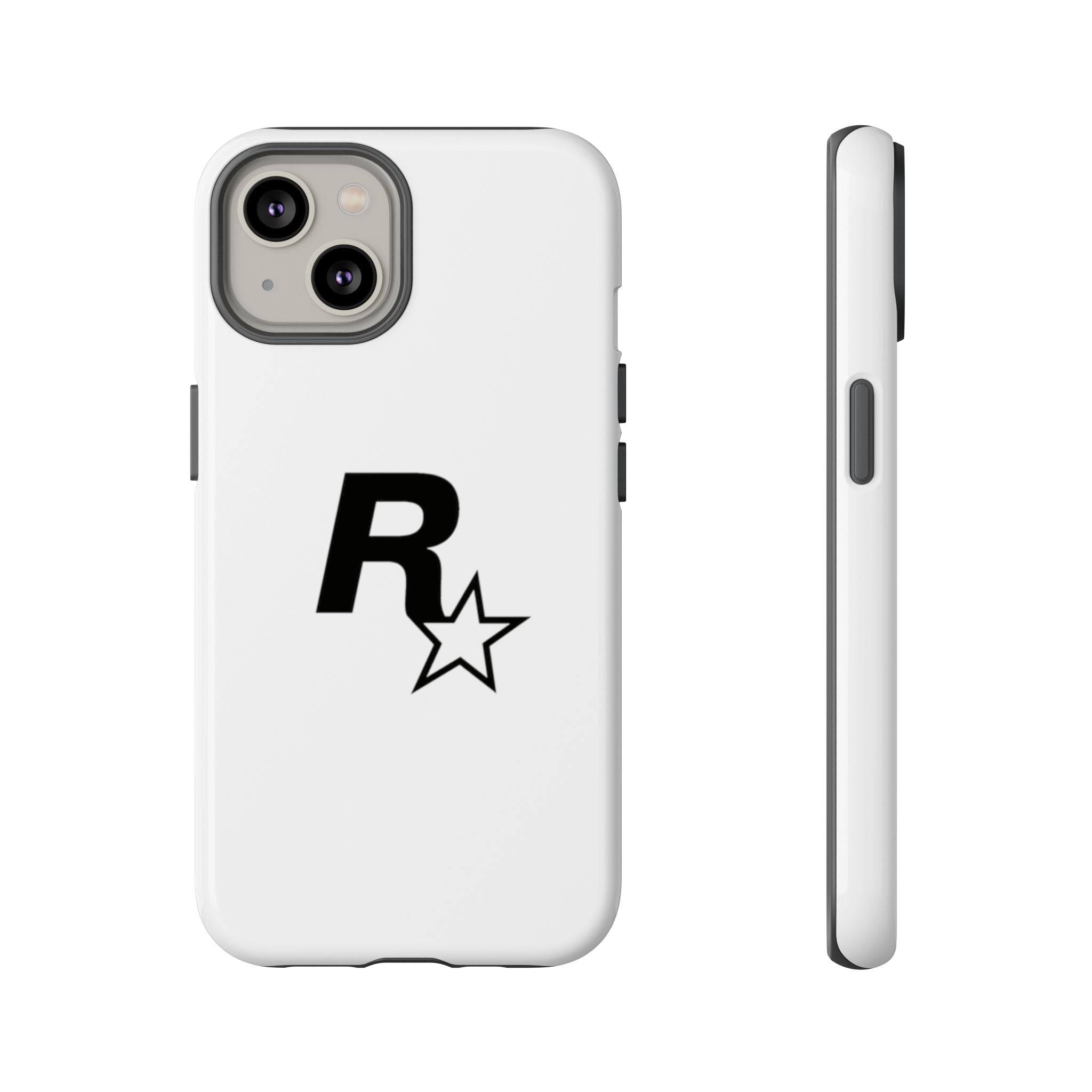 White Rockstar Logo Tough Cases - GTA Accessories