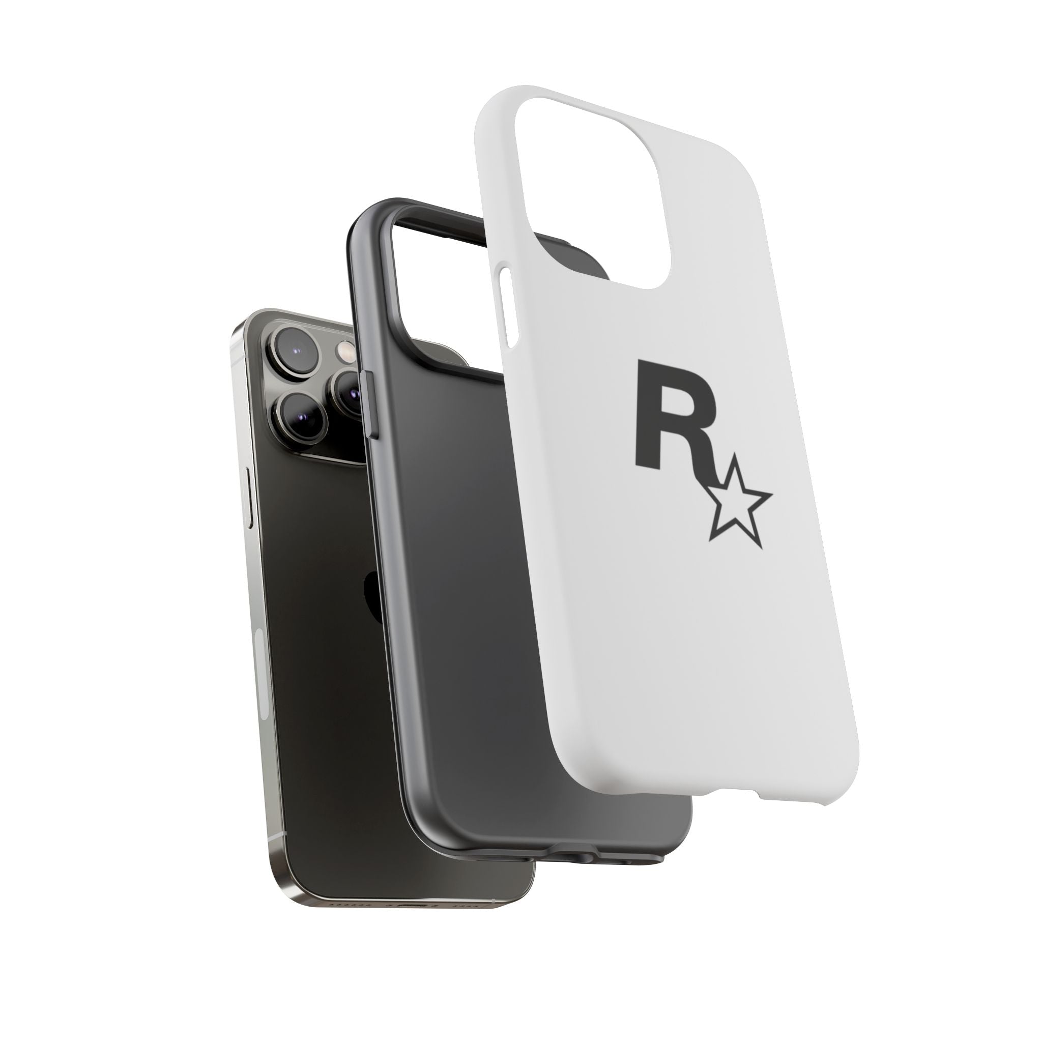 White Rockstar Logo Tough Cases - GTA Accessories