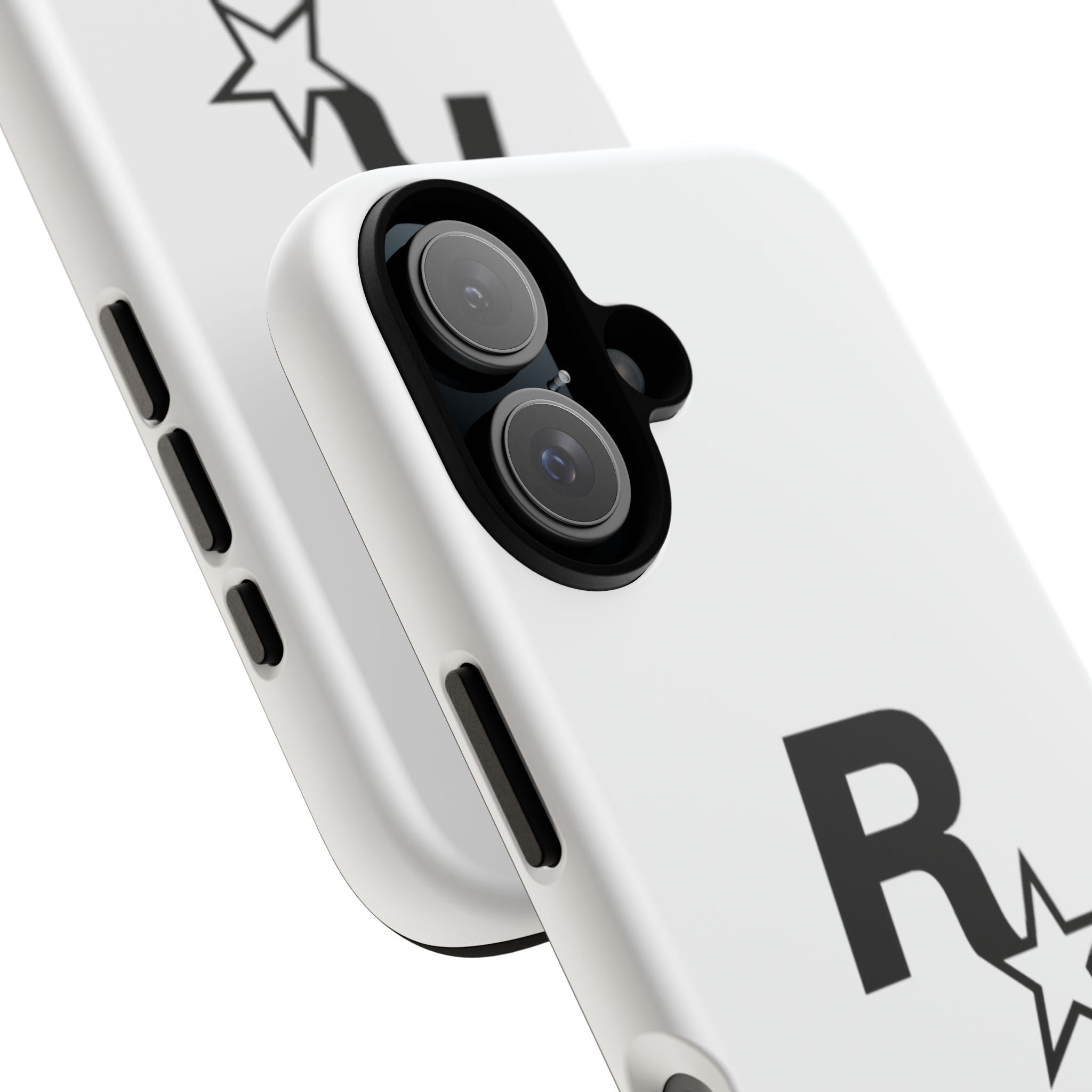 White Rockstar Logo Tough Cases - GTA Accessories