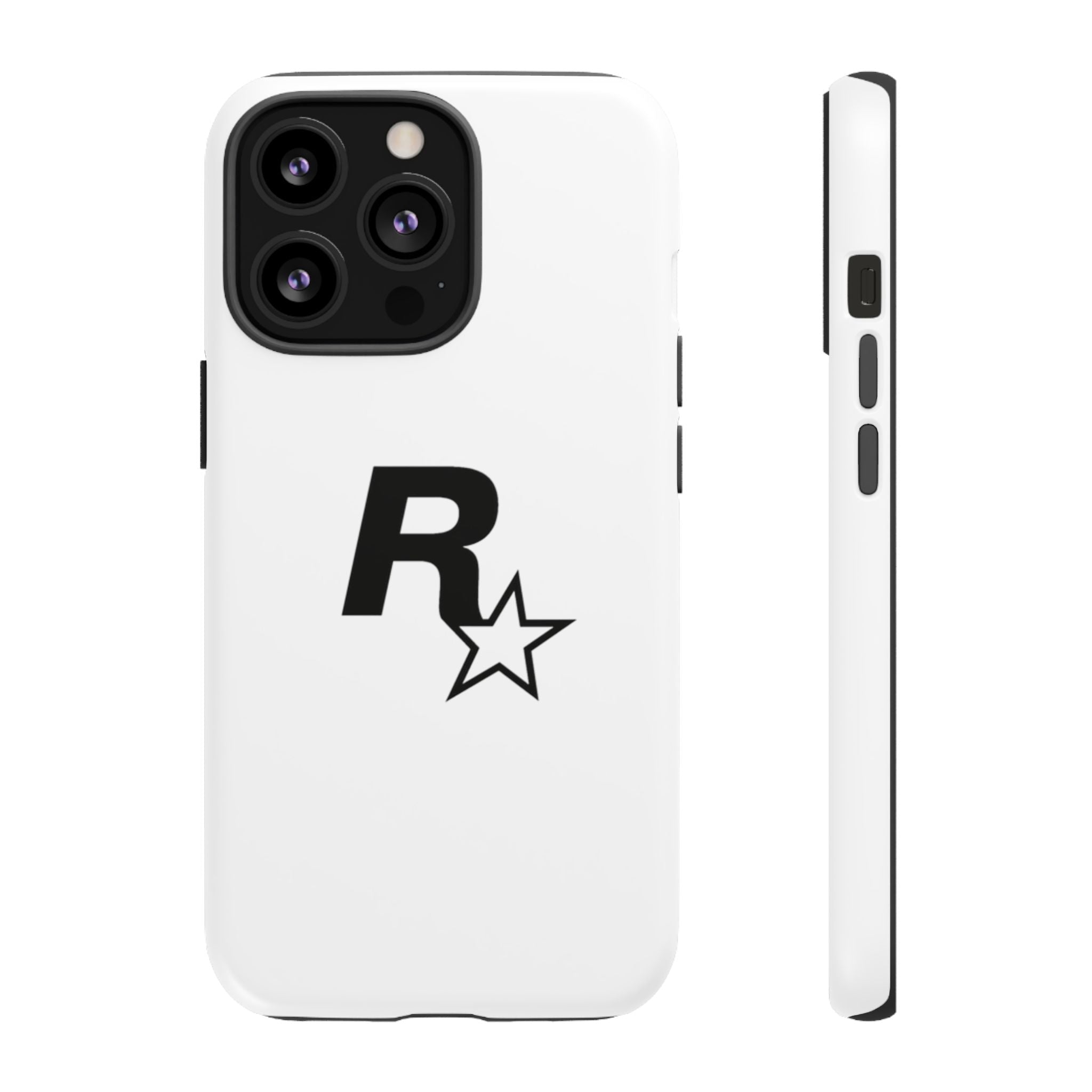 White Rockstar Logo Tough Cases - GTA Accessories