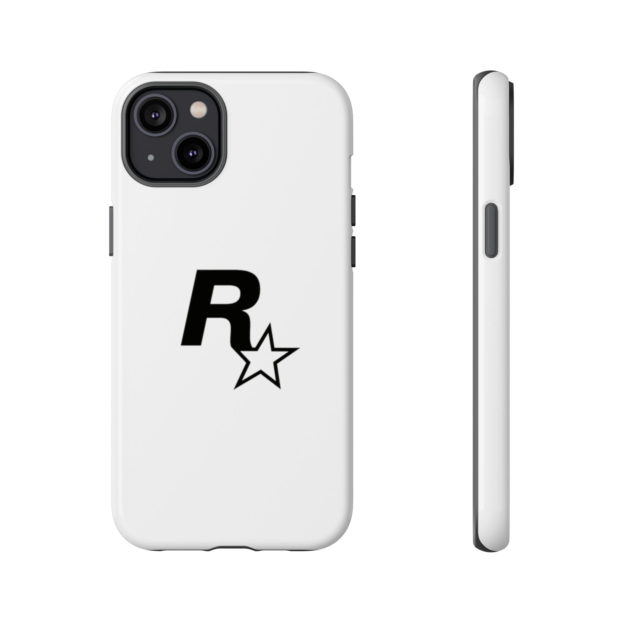 White Rockstar Logo Tough Cases - GTA Accessories