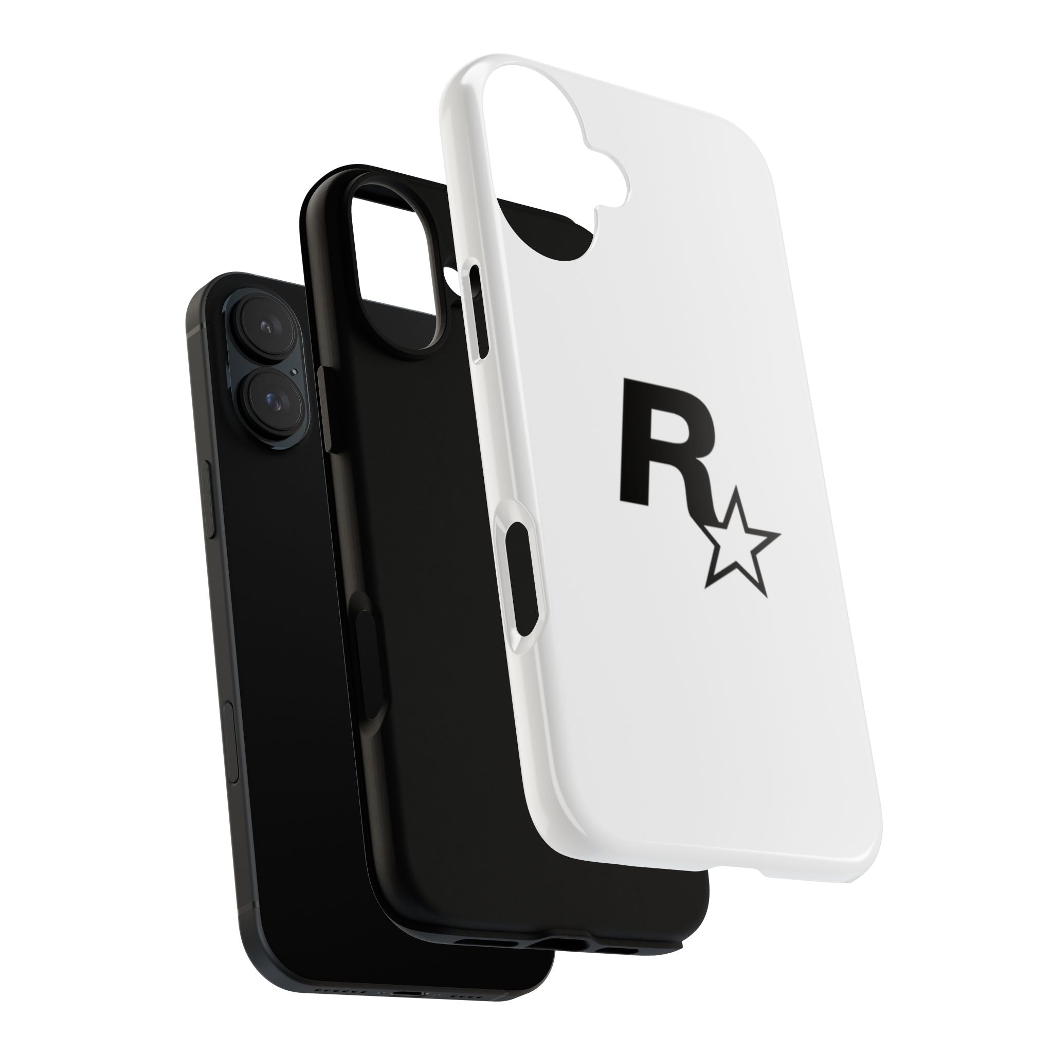 White Rockstar Logo Tough Cases - GTA Accessories