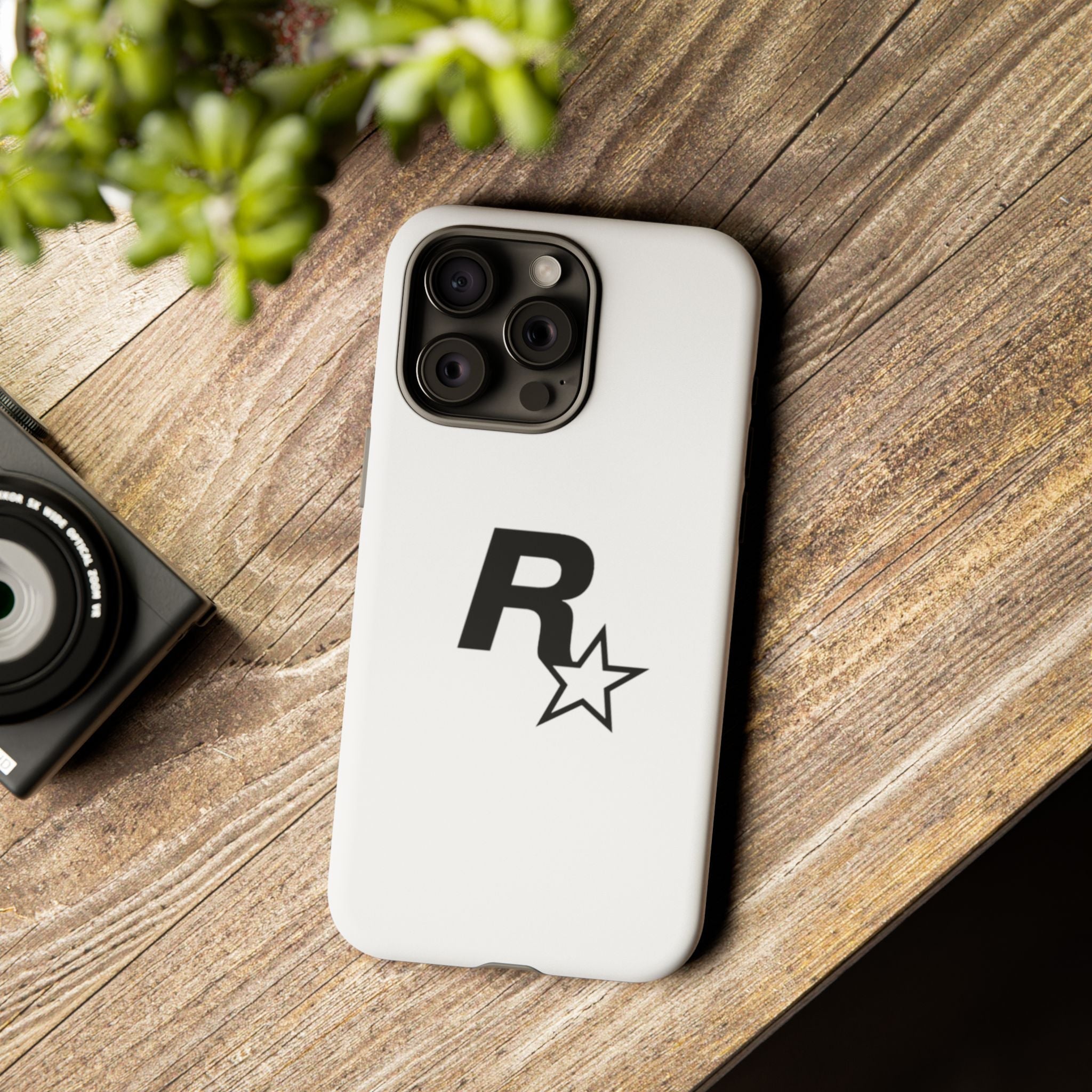 White Rockstar Logo Tough Cases - GTA Accessories